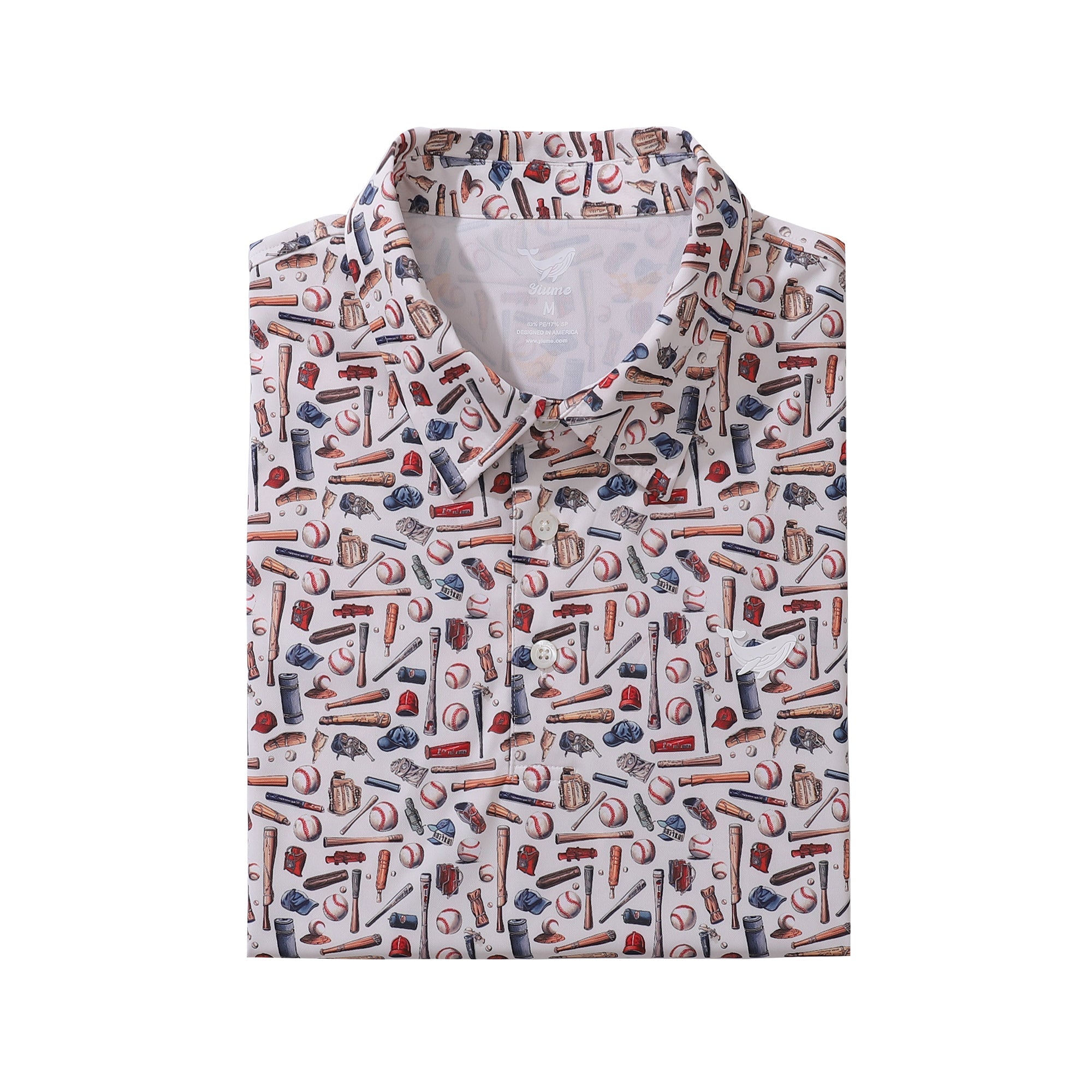 Herren Polo-Shirt mit Kurzarm im Hawaiian Field of Dreams Print