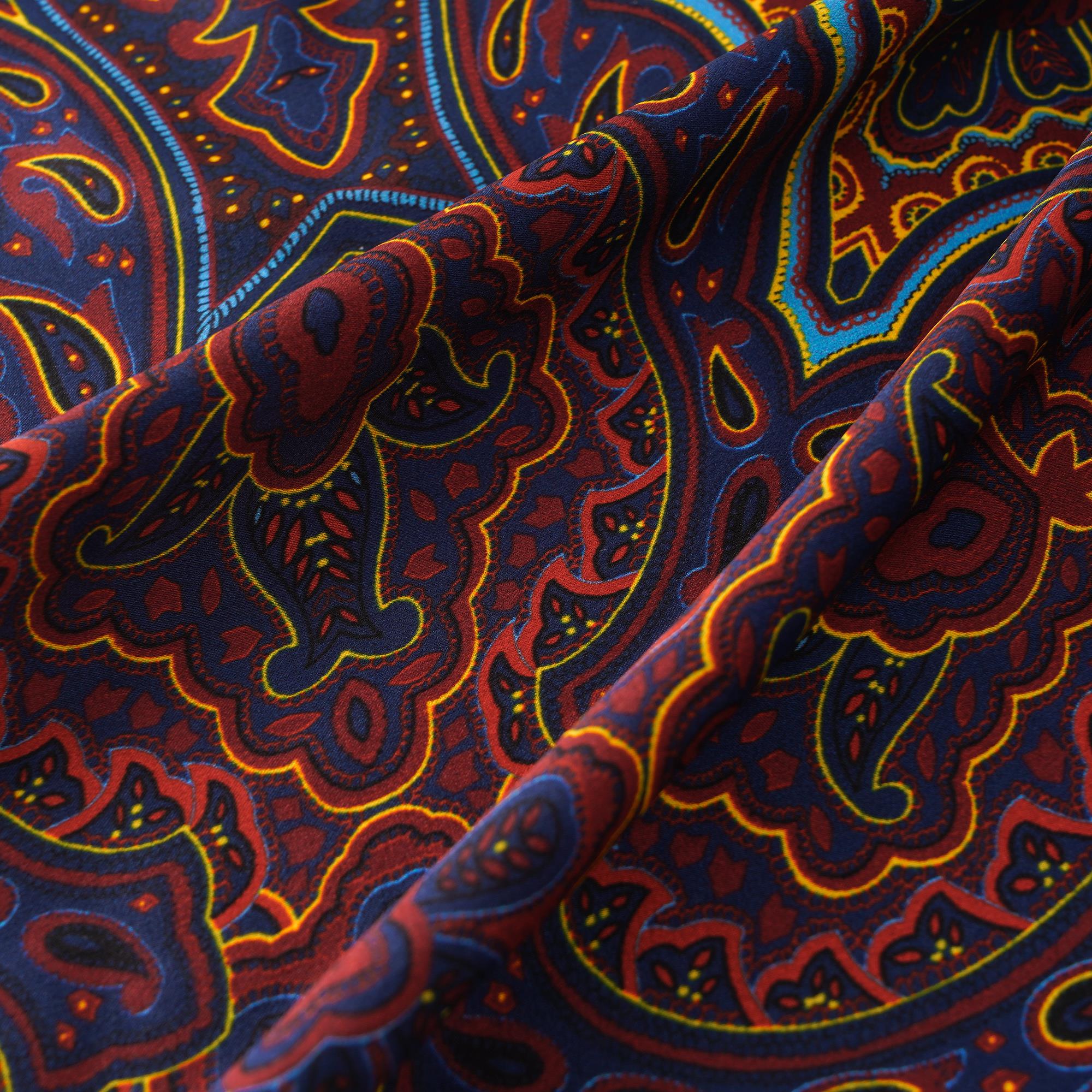 Floral Square Scarf 100% Mulberry Silk Twilight Mandala Bloom Twilight Mandala Bloom 100% Silk 108*108cm