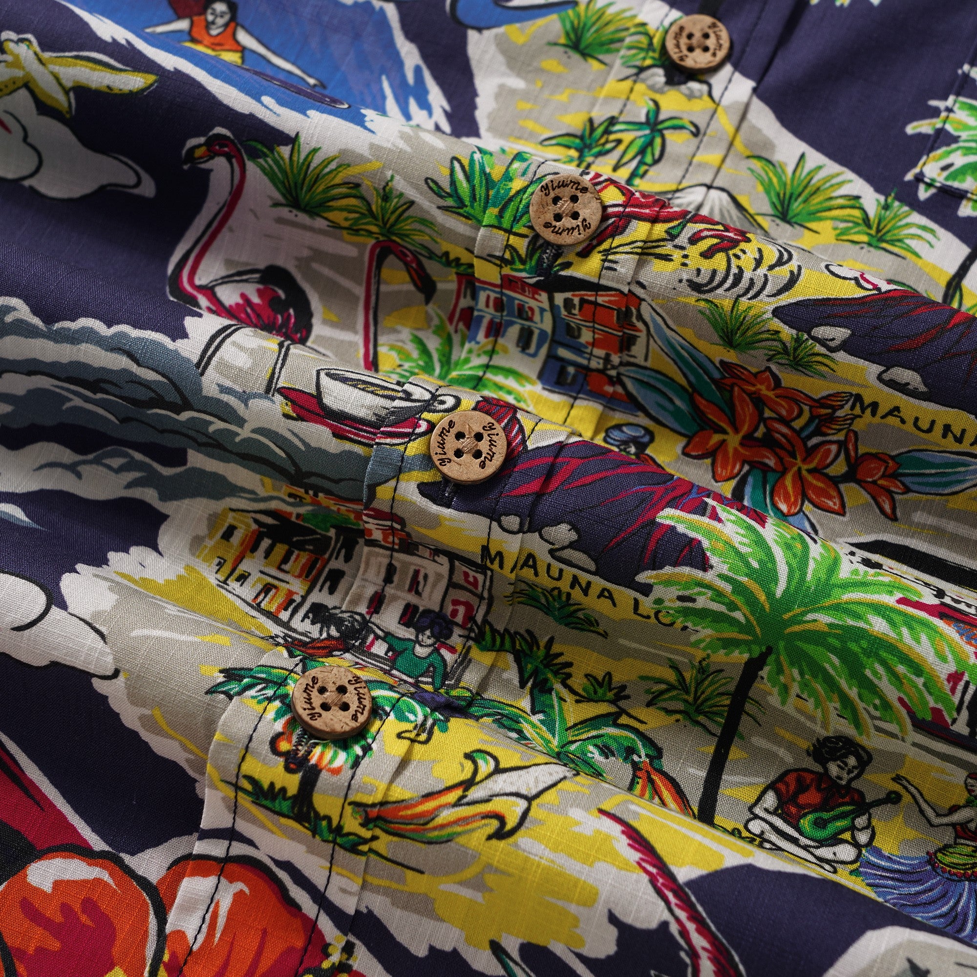 Men's Hawaiian Shirt Short Sleeve Button-down 100% Cotton White Aloha Hawaiian Vibes