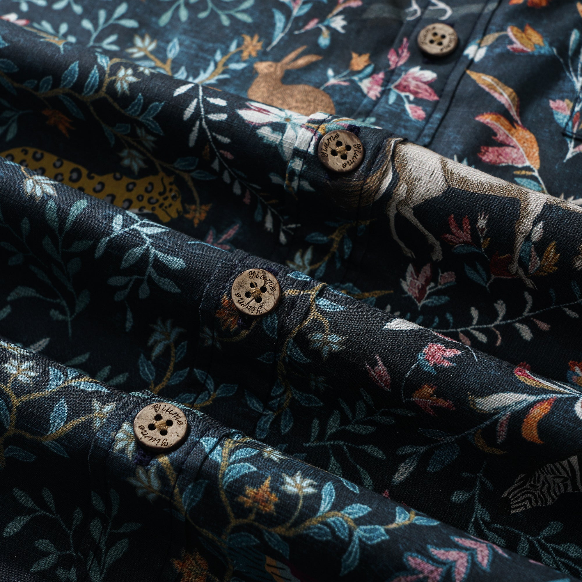 Chemise hawaïenne pour hommes Jungle Paradise 100 % coton, chemise à manches courtes à boutons verte Aloha hawaïenne