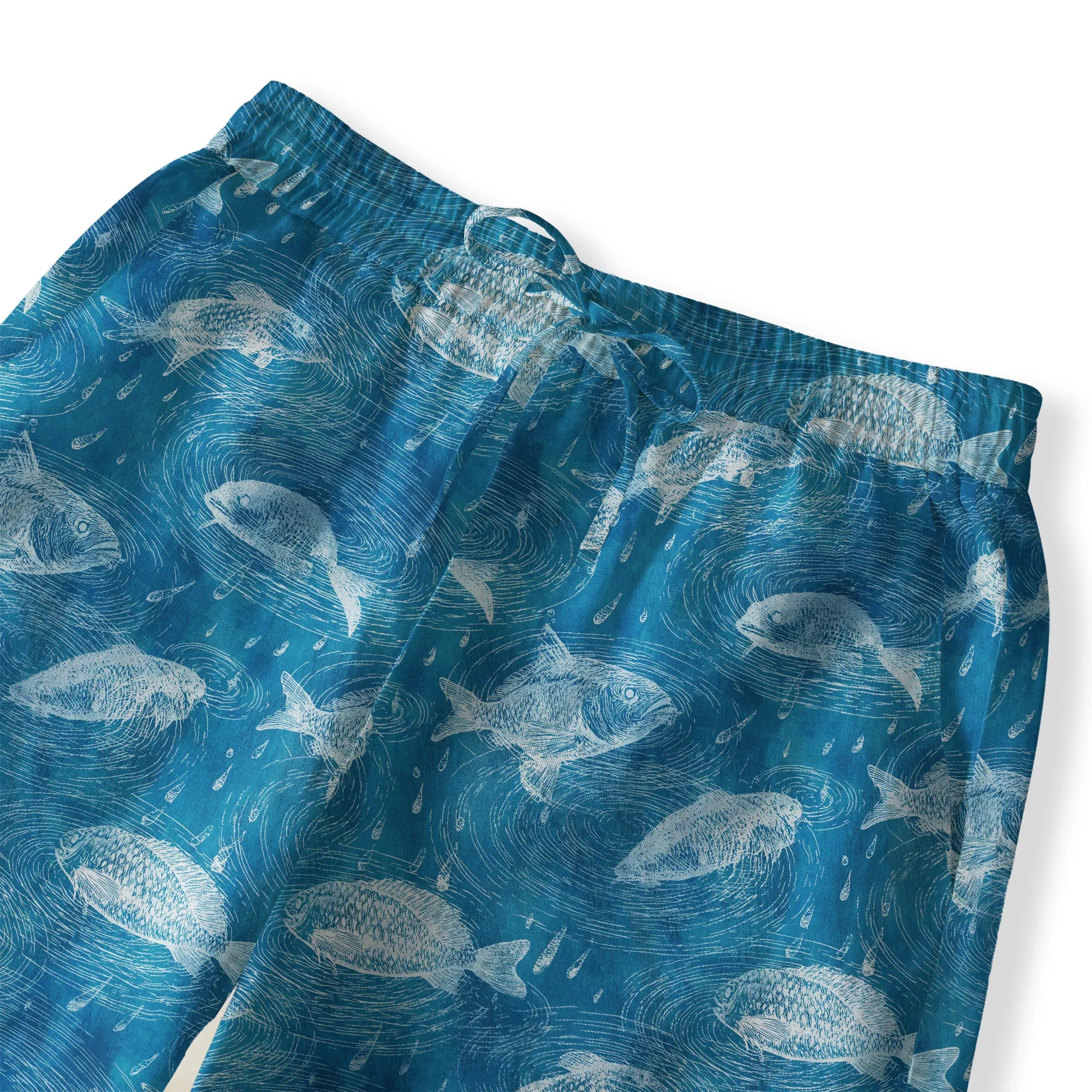 Lyocell linen blend pants with floral print