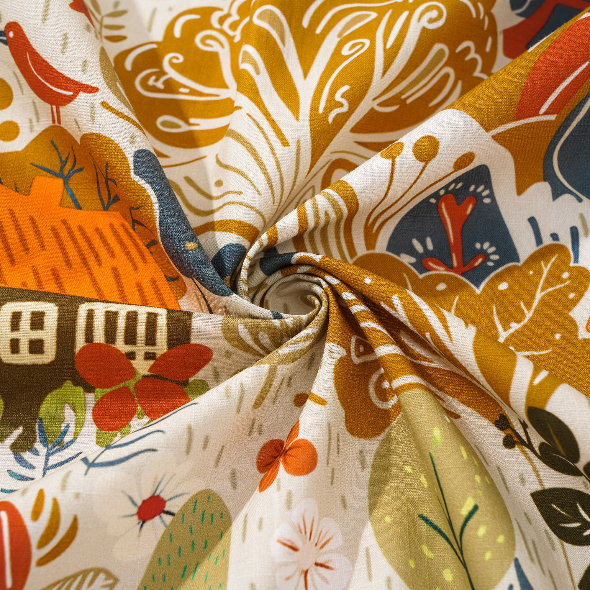 Herren Hawaii-Hemd Kurzarm Mit Knöpfen 100% Baumwolle Braun Aloha Nachmittag Ebenen