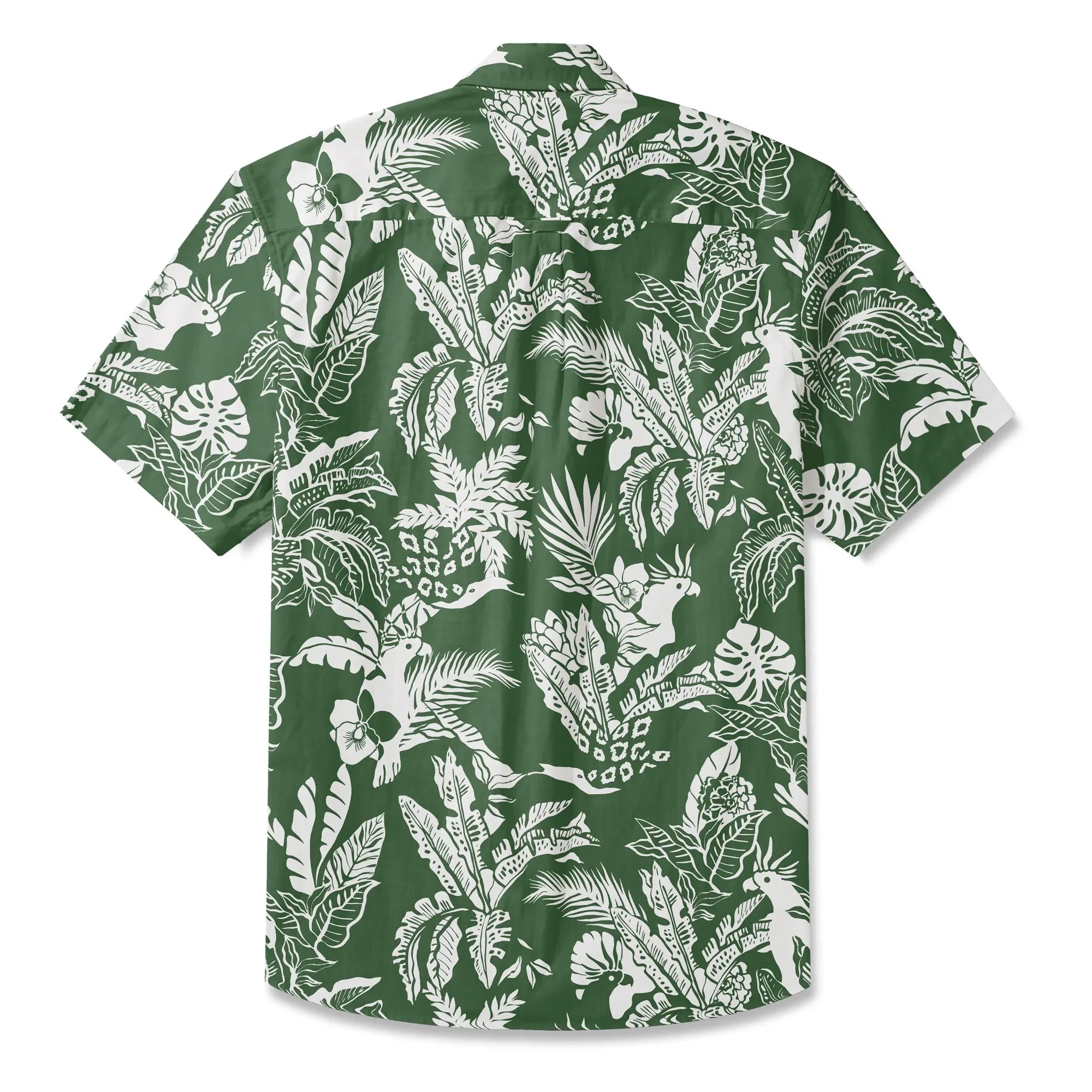 Men's Hawaiian Shirt with Button-Up and Pocket