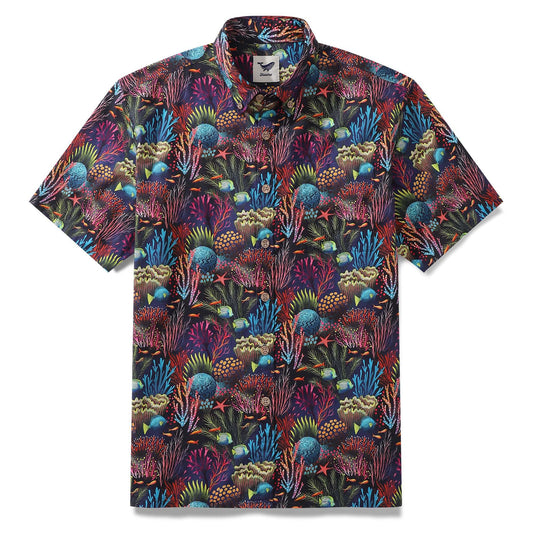 Coral Reef Men's Hawaiian Shirt by Uta Krogmann