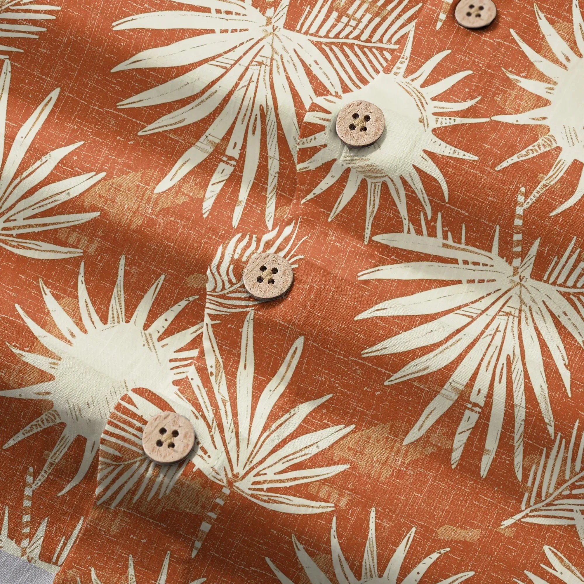 Men's short sleeve Hawaiian shirt with coconut design