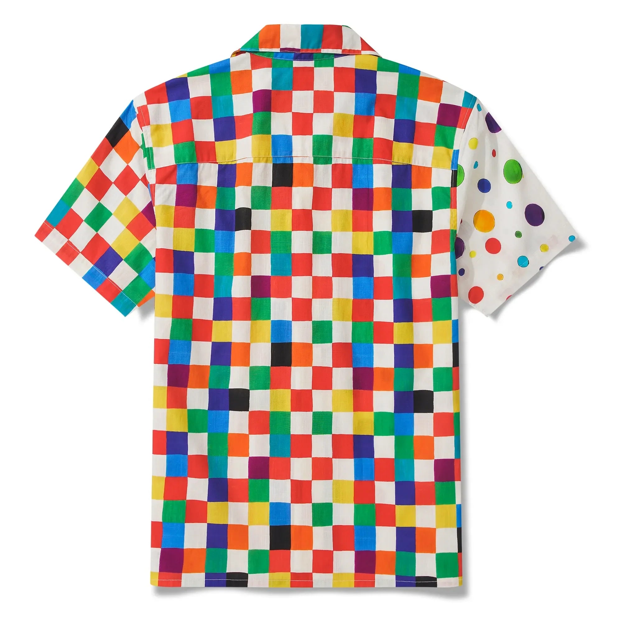 Men's Hawaiian shirt with unique checkerboard pattern