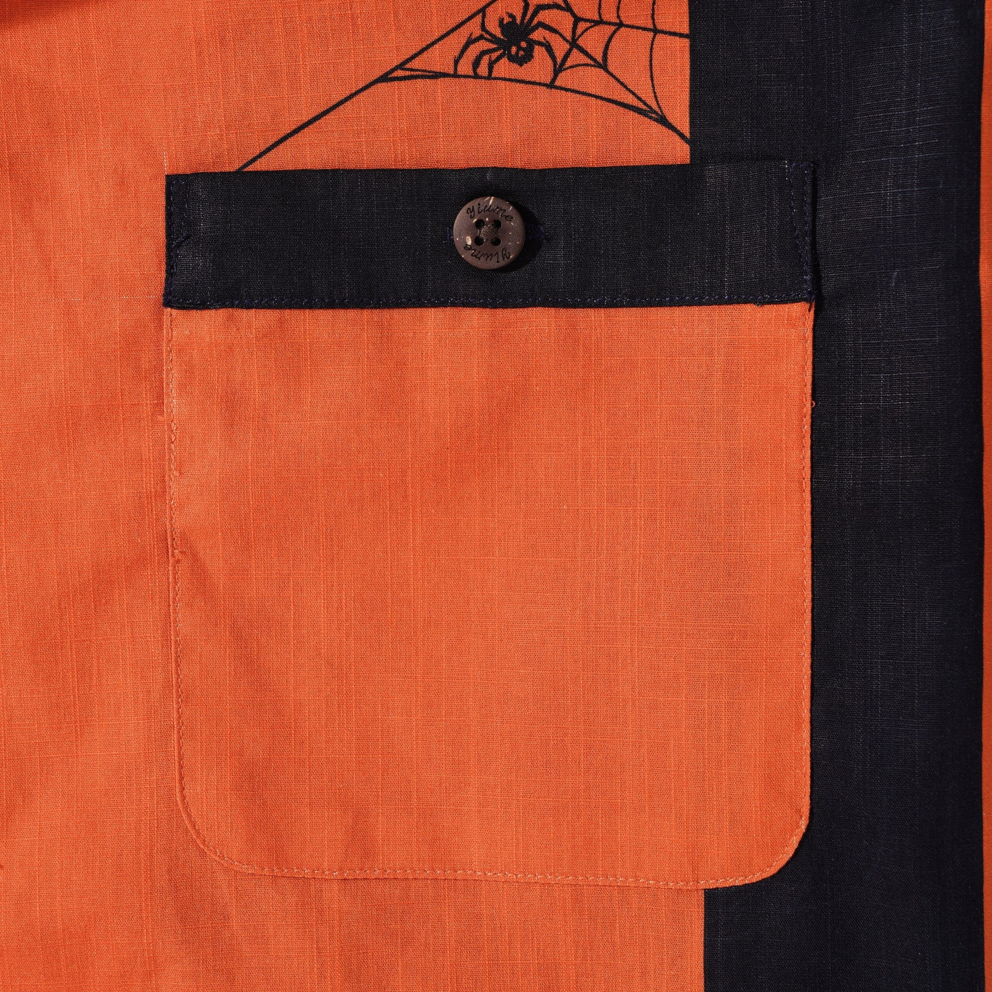 Men's Bowling Shirt Short Sleeve Halloween Hawaiian Shirt Camp Collar 100% Cotton Spider Pumpkin Lantern Shirt