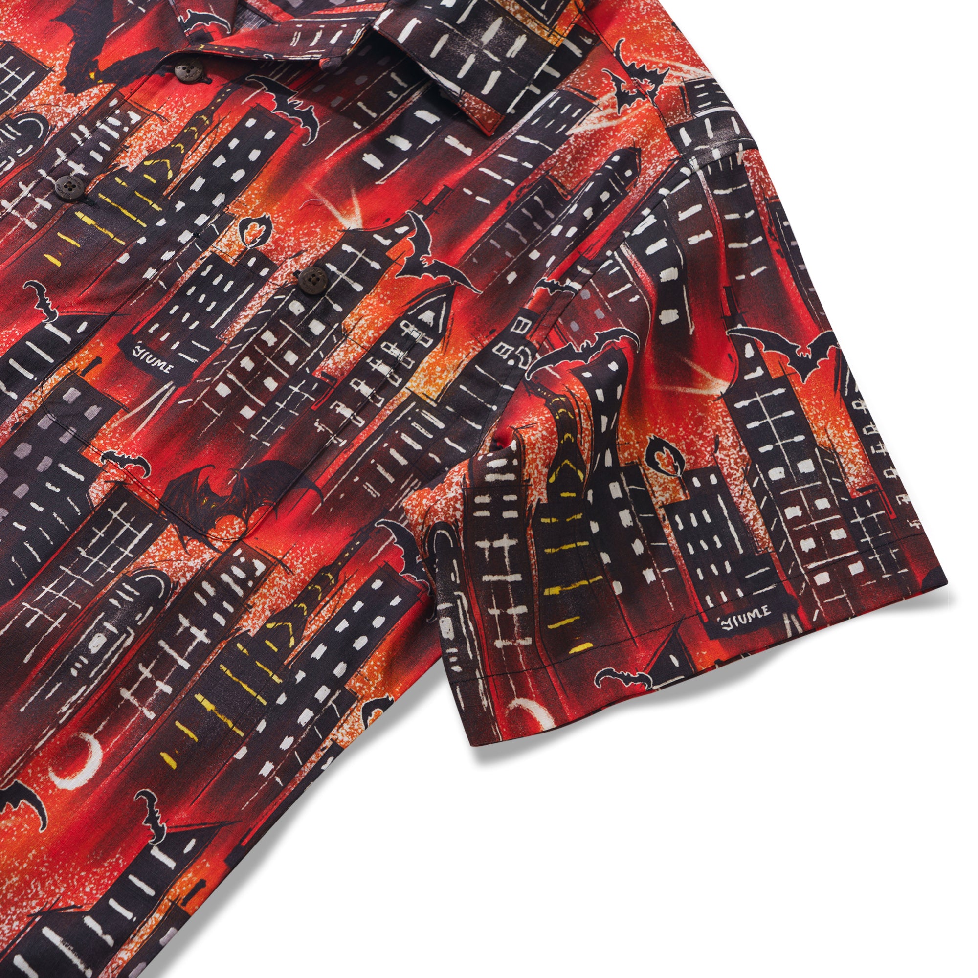 Garde de la Nuit Chemise à Col Camp Courte en Coton 100% pour Homme Aloha Hawaïenne