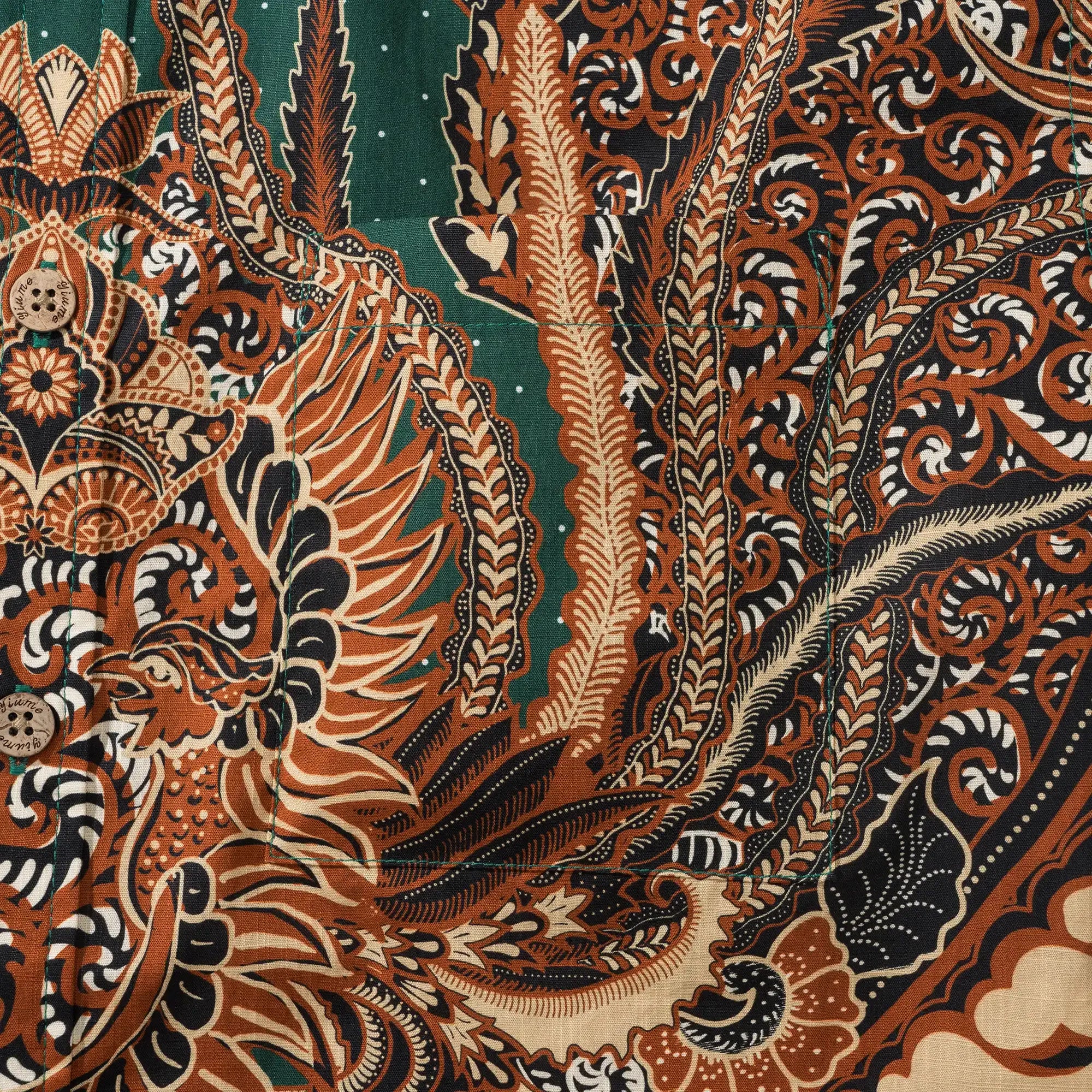 Men's cotton shirt with Indian phoenix art