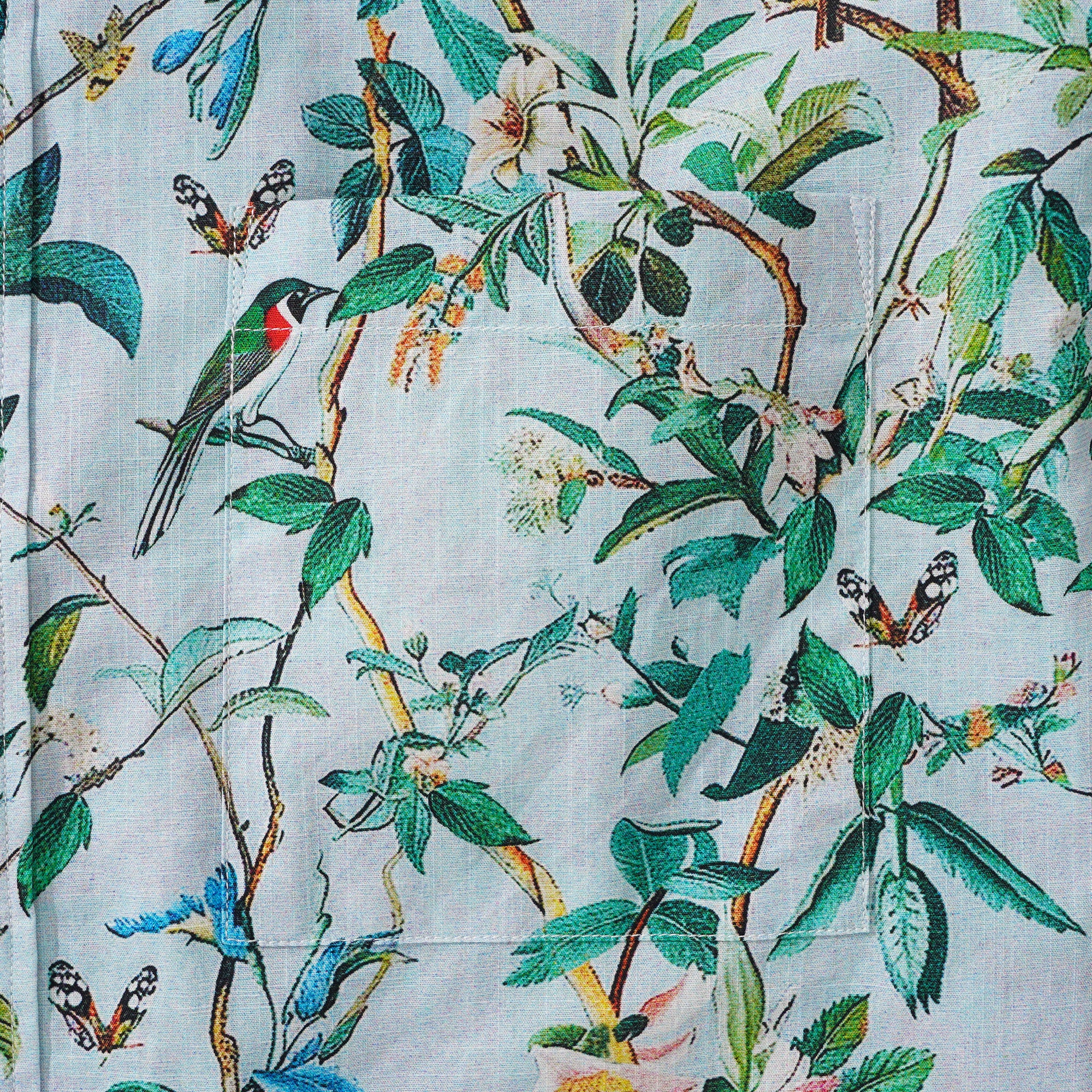 Chemise hawaïenne masculine à manches courtes à manches courtes 100% coton vert hawaiian Nature's chuchoter