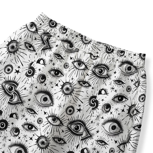 Aloha Starlight Eye pattern women's pants with pockets