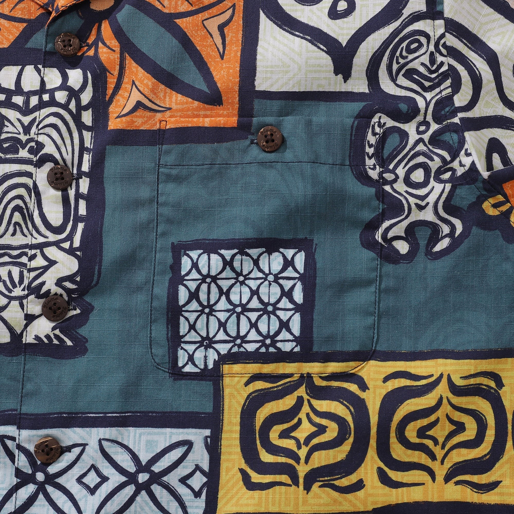 Floral TIKI Hawaiian Shirt For Men Flower Print Camp Collar 100% Cotton Shirt Tiki Shirt