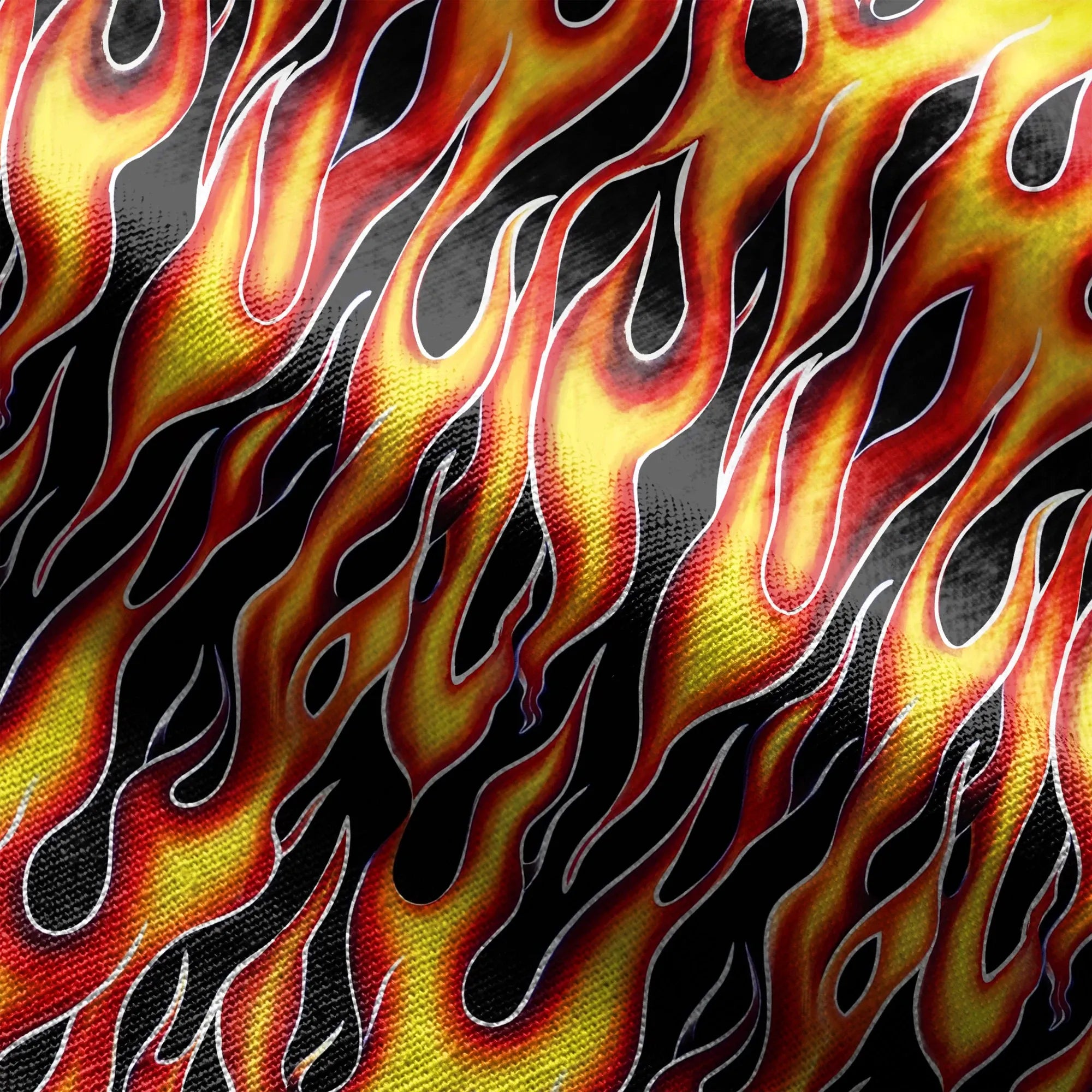 Aloha Flame Surge women's blouse, close-up of fabric texture