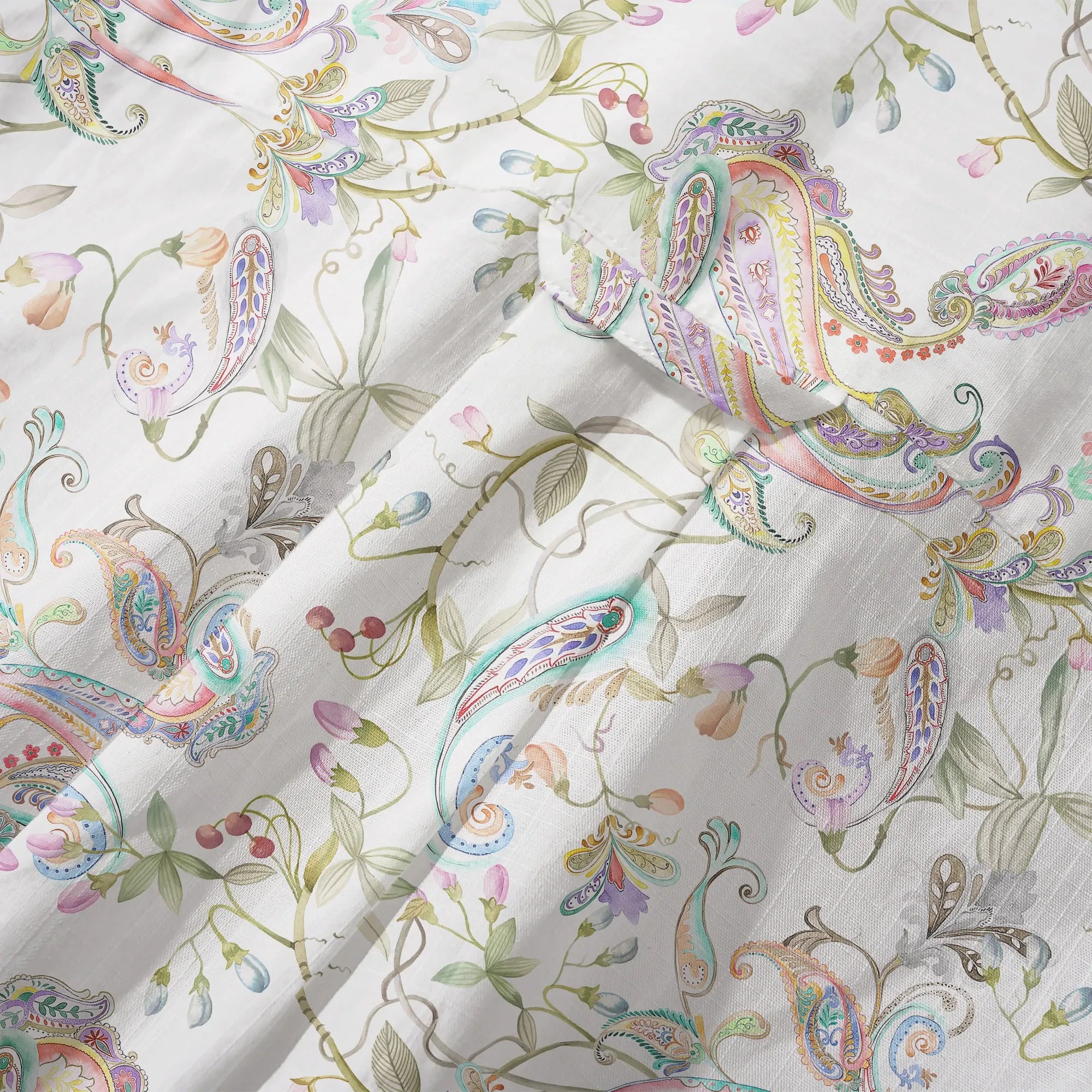 Green Aloha Fantasy paisley garden shirt, breathable cotton