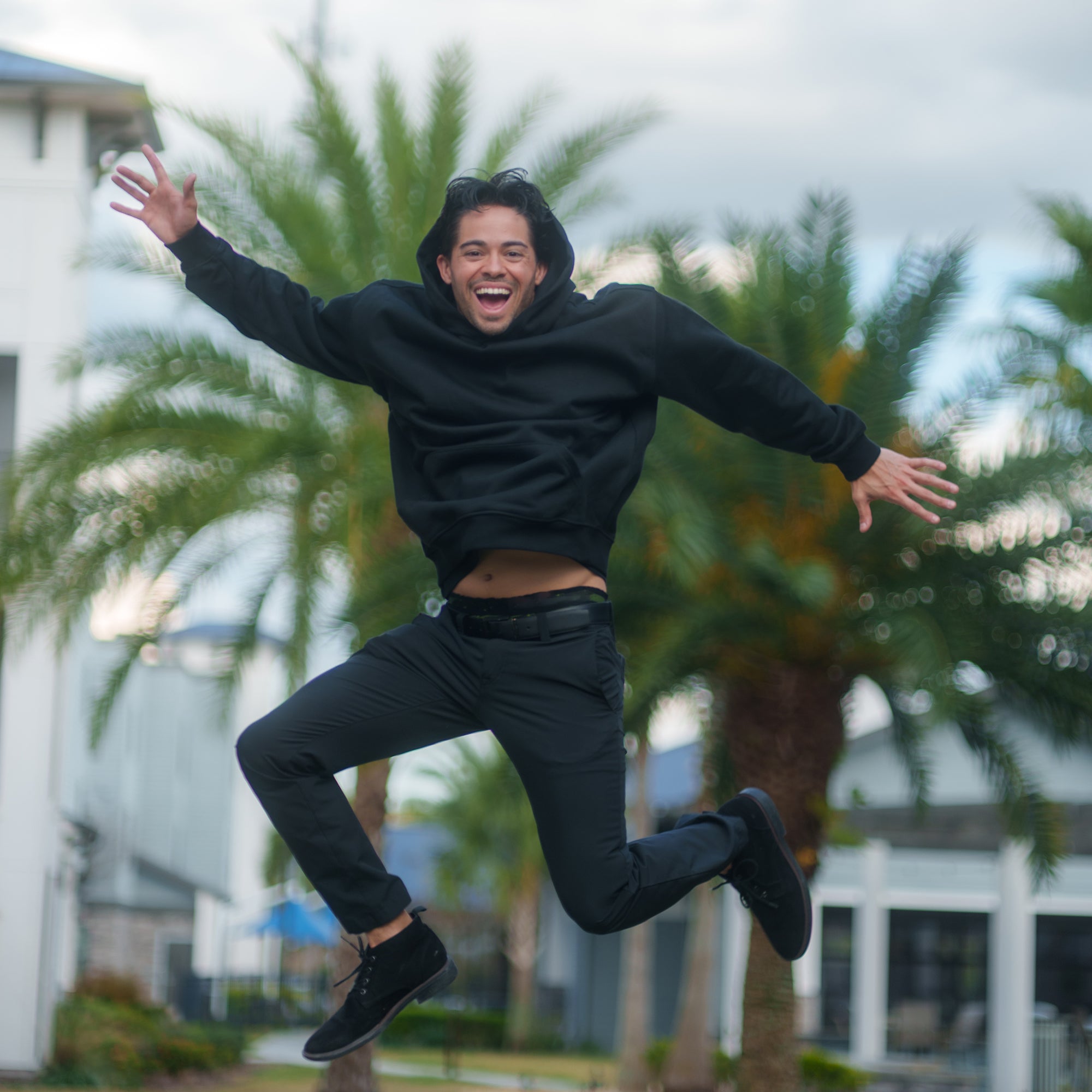 Solid Color Hoodie For Men Classic Basic Hoodie - BLACK