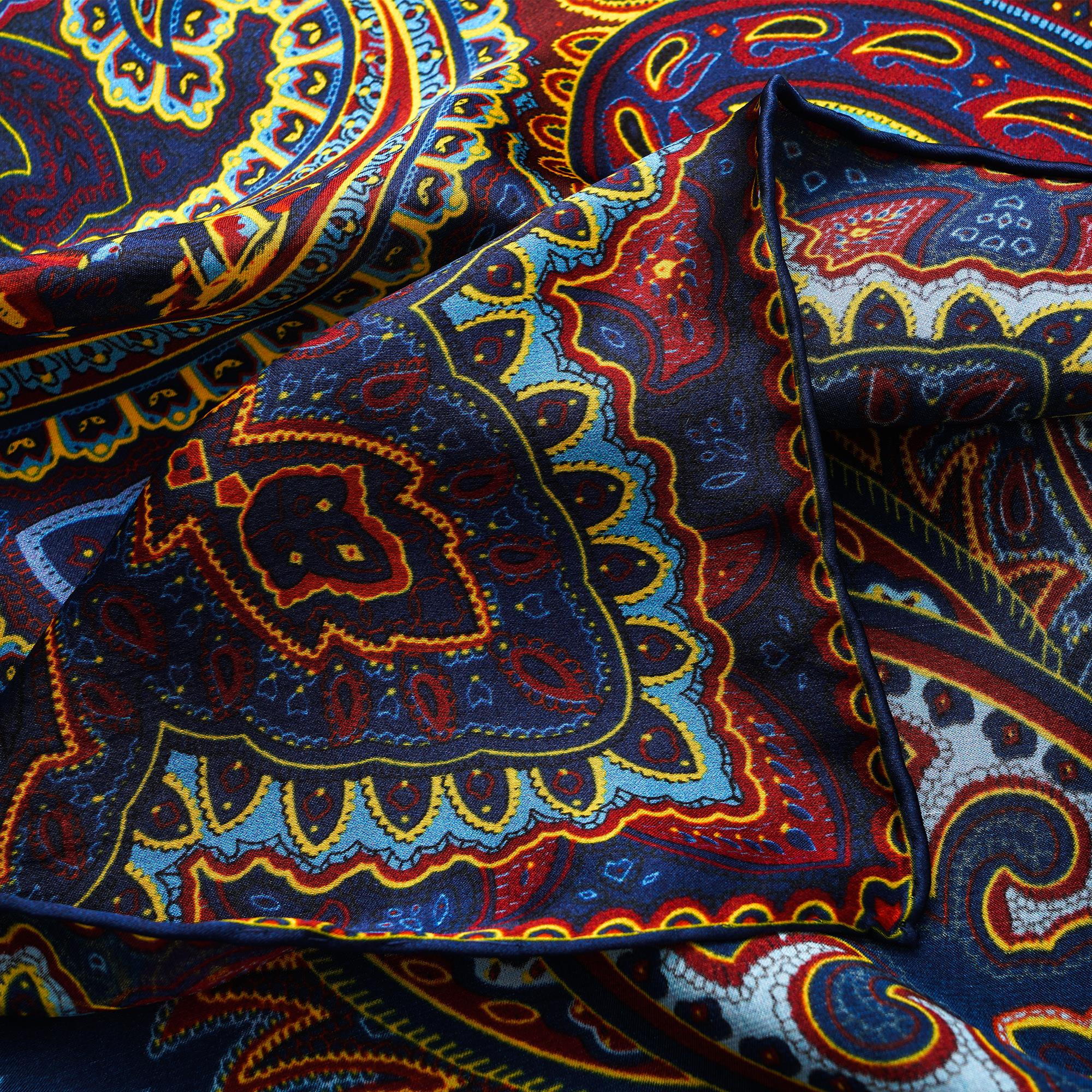 Floral Square Scarf 100% Mulberry Silk Twilight Mandala Bloom Twilight Mandala Bloom 100% Silk 108*108cm