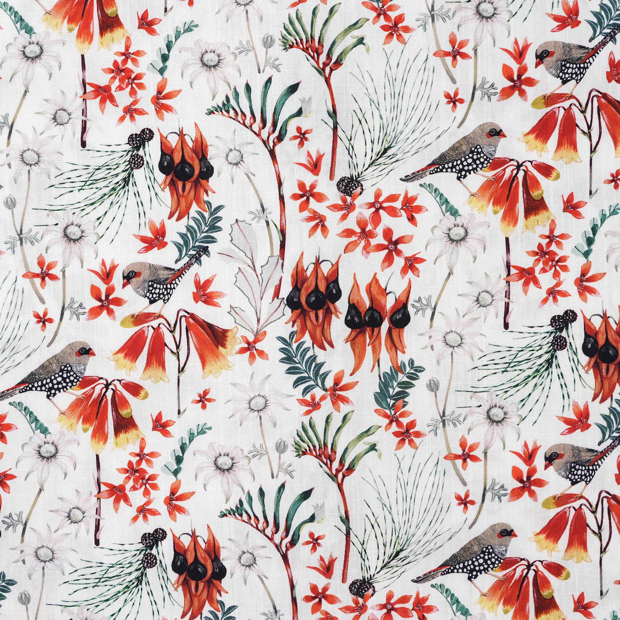 Bouton à manches courtes à manches courtes à manches courtes 100% en coton Green Aloha Firetail par Eloise