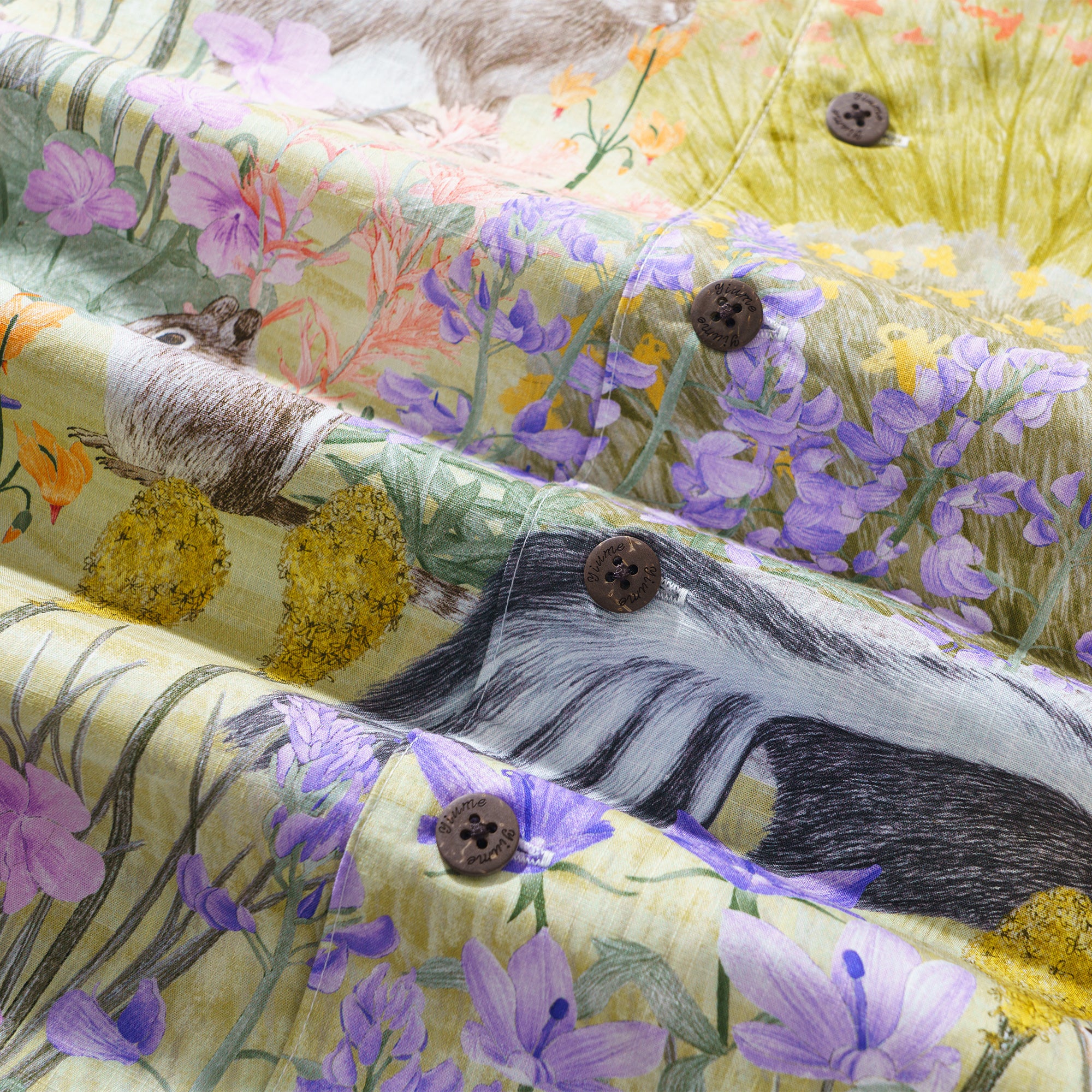 Parc national olympique prairie alpine Par Stacy Hsu Chemise à col camp en coton 100% pour homme à manches courtes Verte Aloha Hawaïenne