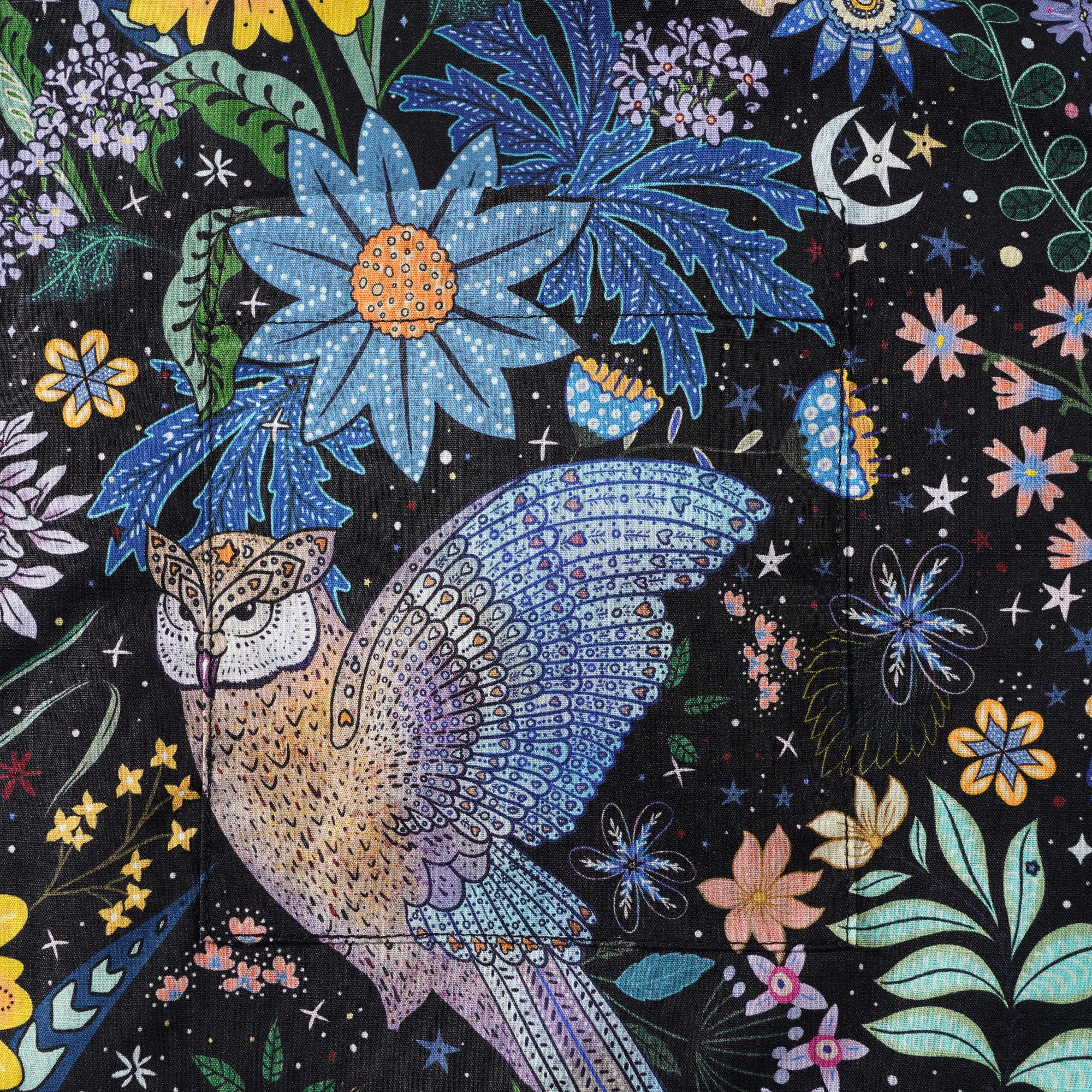 Men's Hawaiian Shirt Short Sleeve Button-down 100% Cotton Beige Aloha Owl's Secret Garden