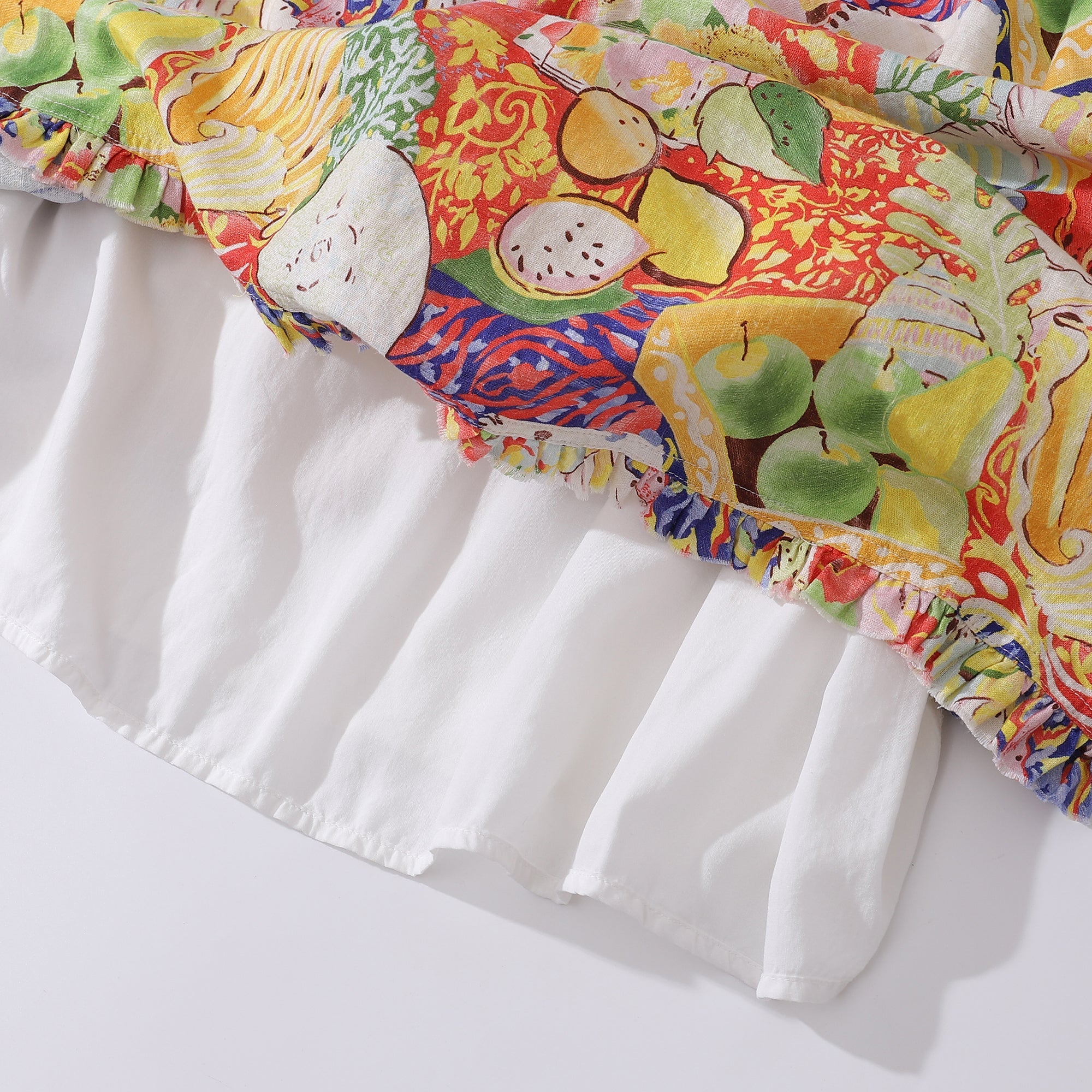 Robe hawaïenne pour femmes, robe à fleurs et fruits, décolleté en V océan