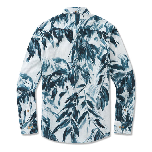 Kona Breeze Artisan Hawaiian Shirts for Men 100% Cotton Men's Aloha Hawaiian Long Sleeve Button-down Shirt Kona Breeze Artisan Pattern