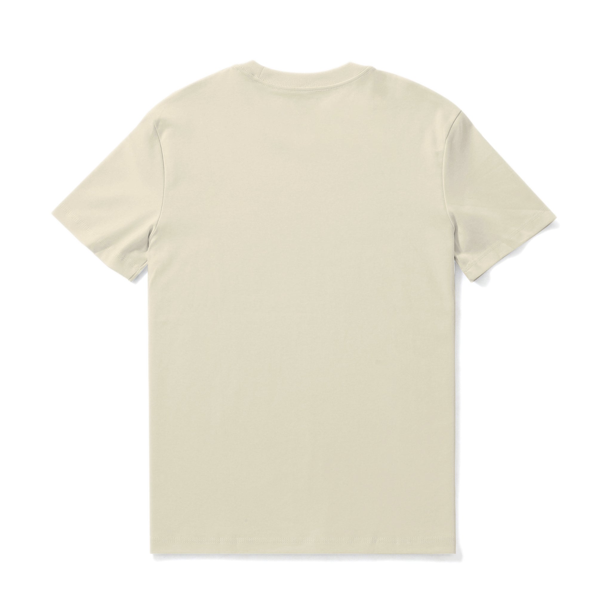 Hawaiian Tee For Men Crew Neck 100% Cotton - BEIGE