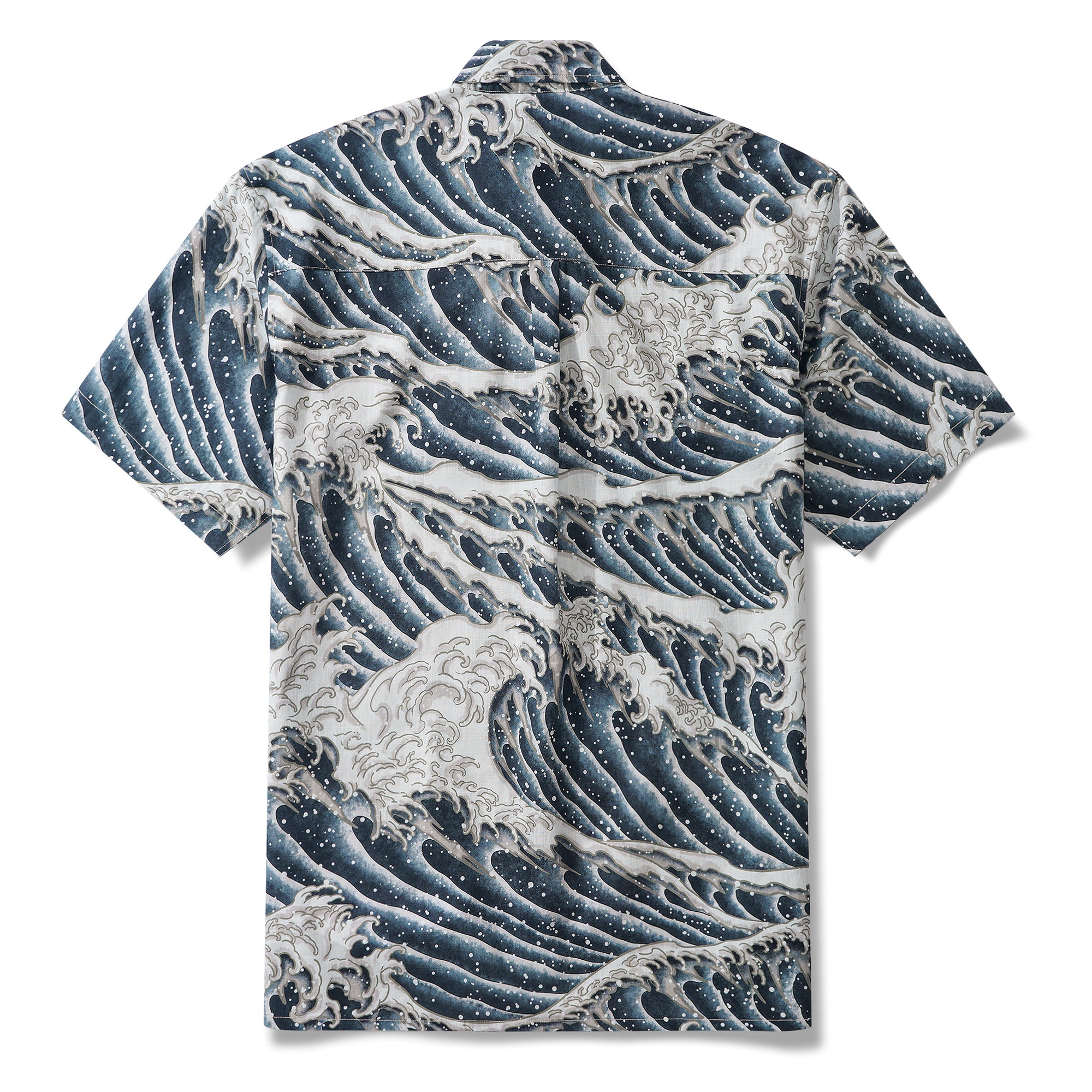 Chemise à manches courtes en coton 100% pour homme, beige, Aloha hawaïenne, Surfing Nuit Sombre