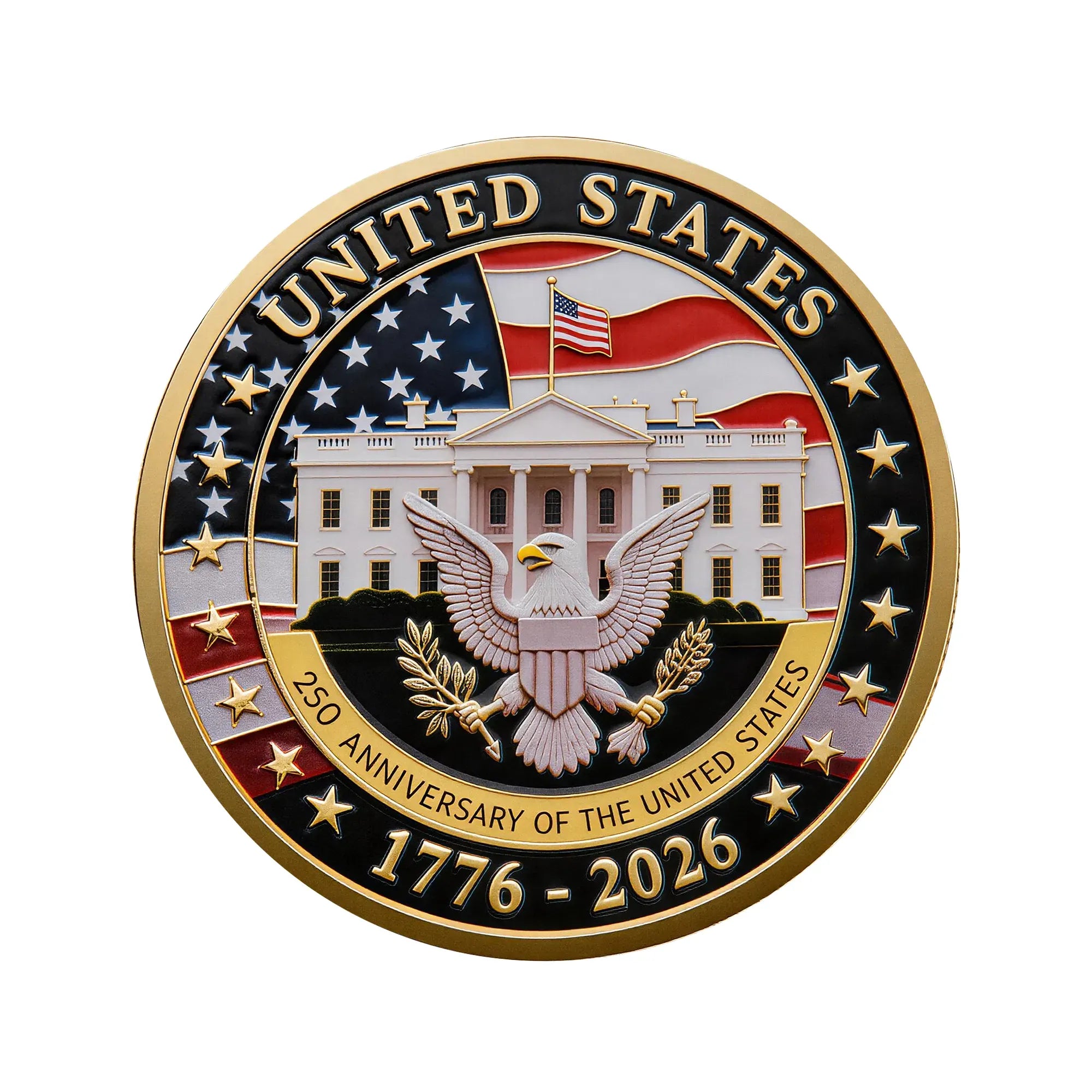 America 250th Anniversary Coin in display box