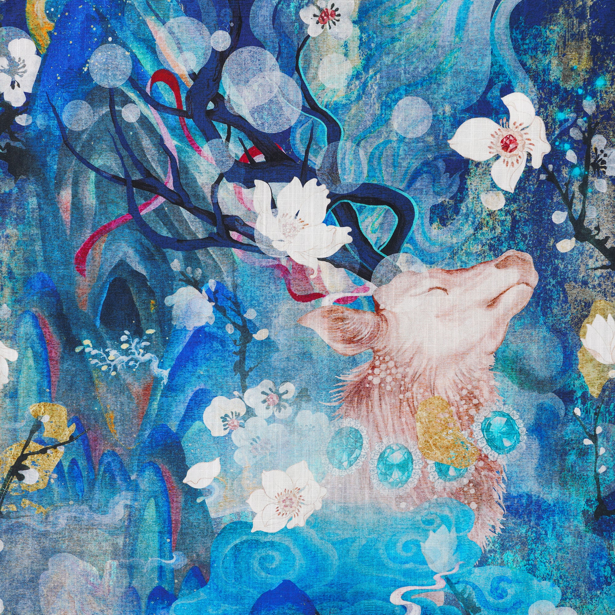 Chemise hawaïenne masculine collier de camp à manches courtes 100% coton aloha enchanté cerf