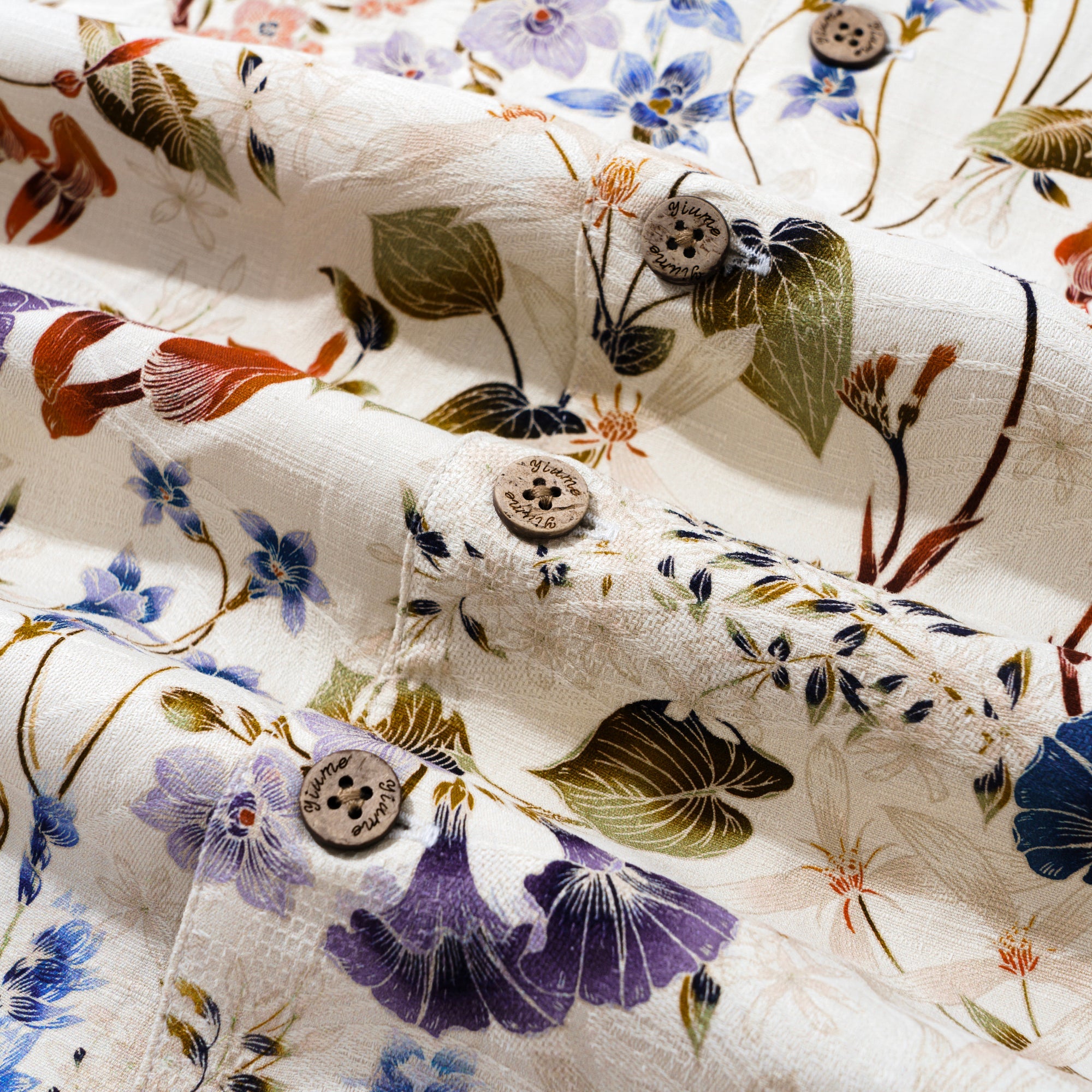 Chemise hawaïenne 100 % soie pour hommes Australian Wildflower Mid par Eloise, chemise Aloha à col camp.