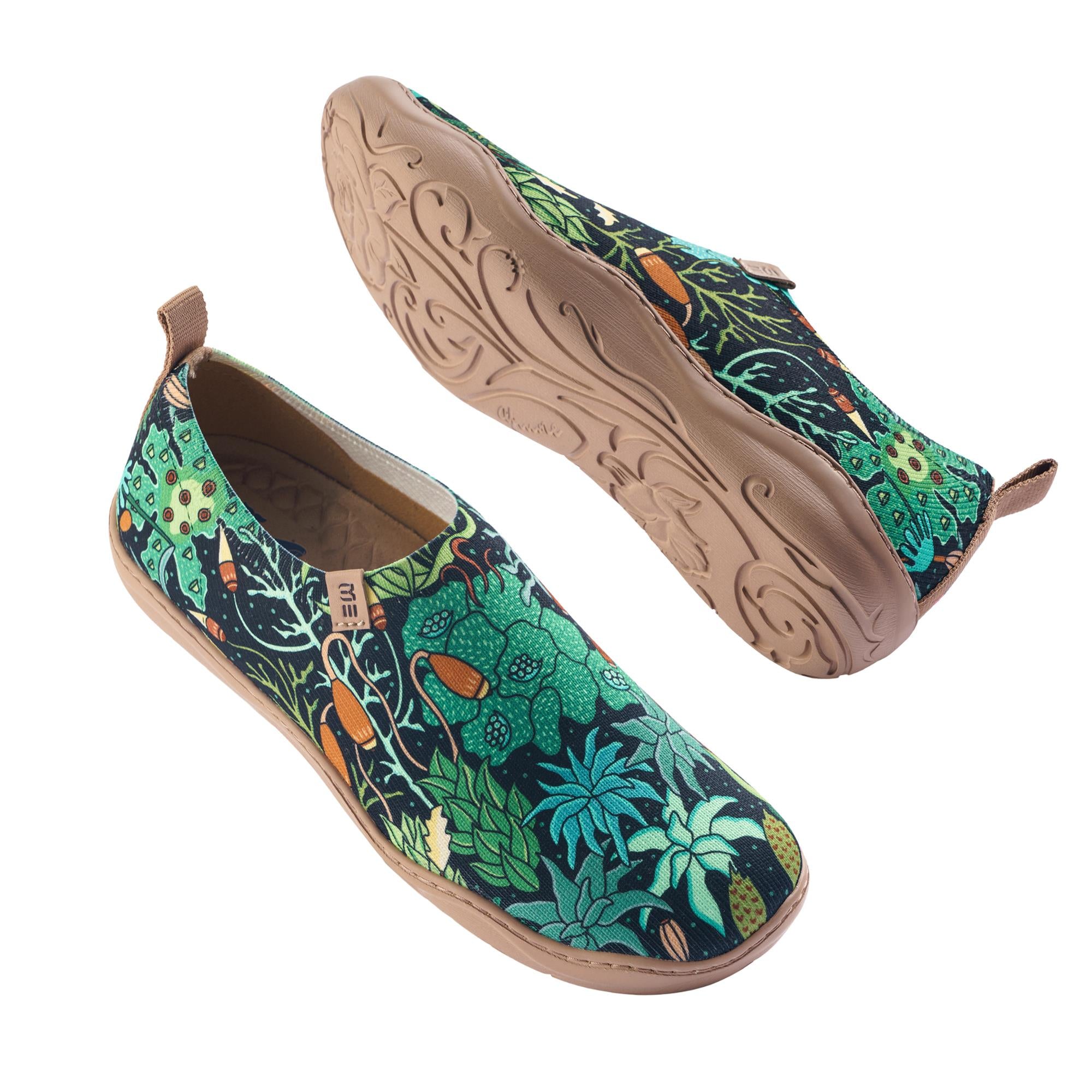 Moss Meadow von Ester Bernaldo de Quirós Frauen-Slip-on-Schuhe, bemaler Sneaker aus Leinwand