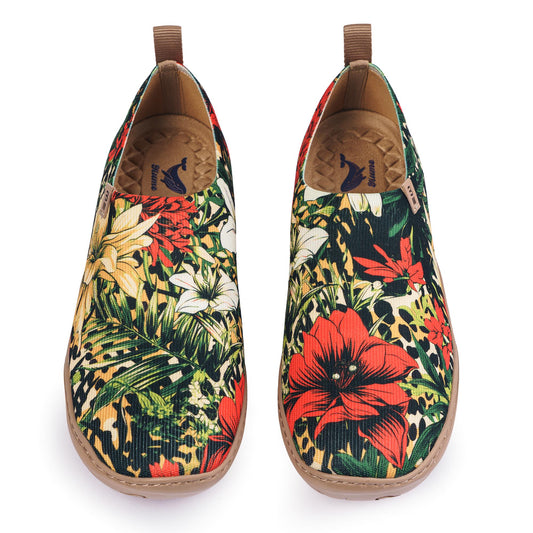 Tropical Harmony Women's Slip-On Shoes Painted Canvas Sneakers