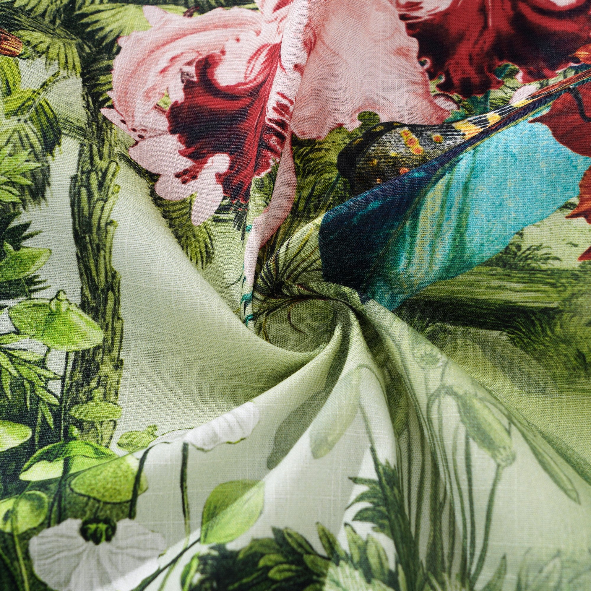 女性のハワイアンシャツ半袖ボタンアップ100％コットンベージュアロハエンチャンテッドパラダイス