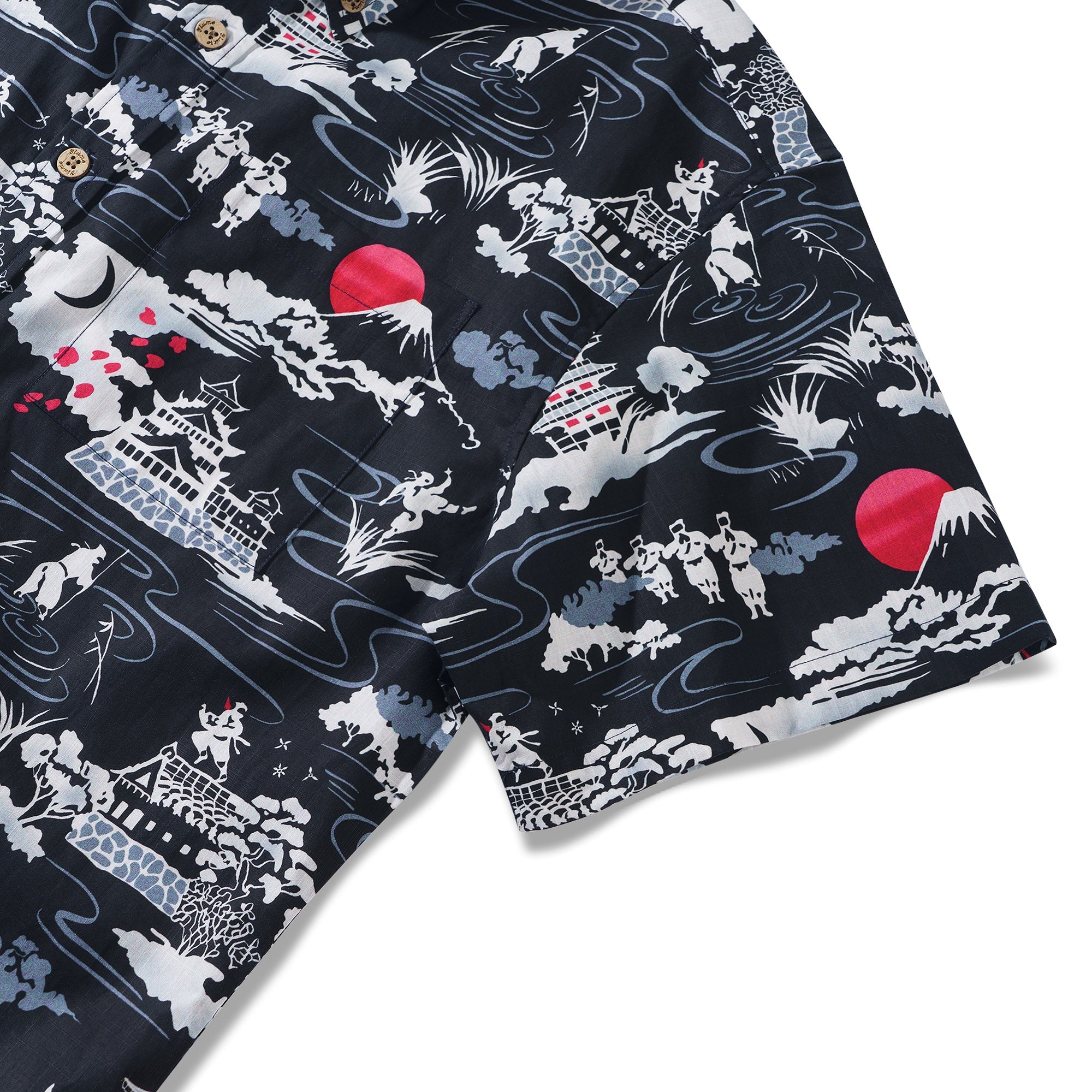 Chemise à manches courtes en coton 100 % pour homme, blanche, Aloha hawaïenne