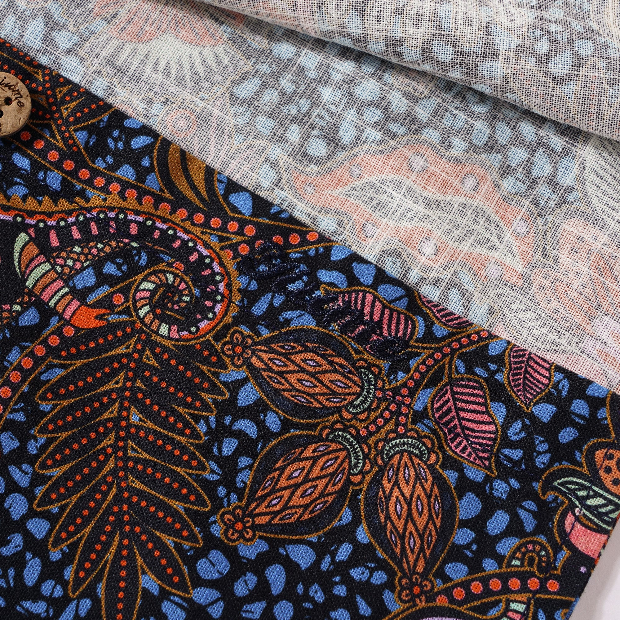 Men's Hawaiian Shirt Long Sleeve Button-down 100% Cotton Green Aloha Chameleon Ankara