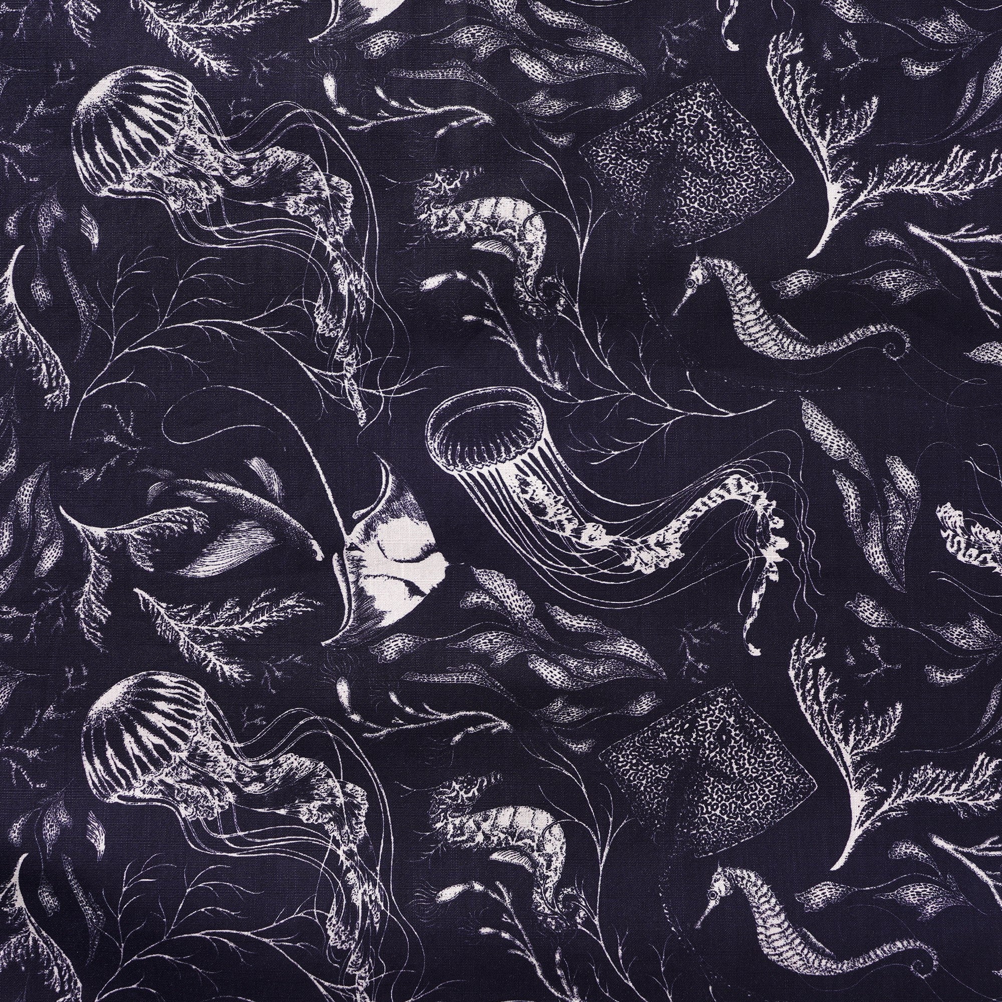 Chemise hawaïenne masculine à manches courtes à manches courtes 100% coton Aloha Deep - Sea Odyssey par Feanne