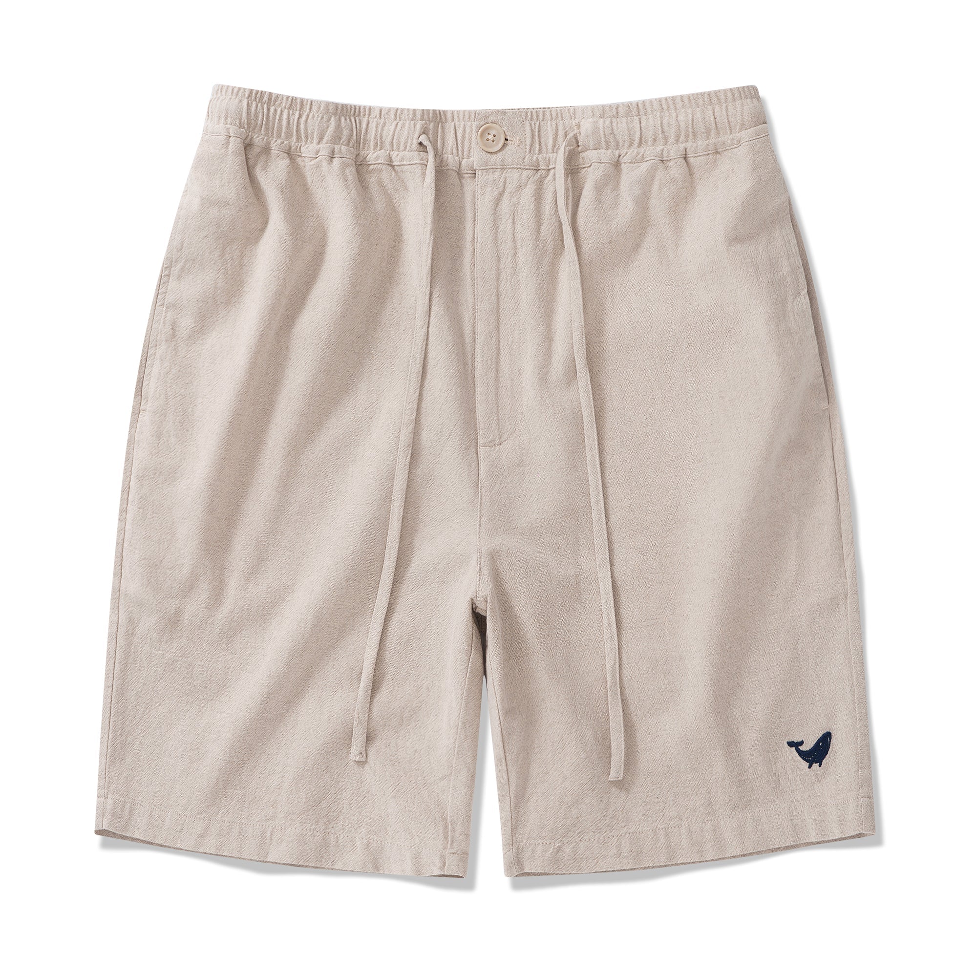 Mens Linen Shorts Mid-Rise Straight Bermuda 8-10 Inch 5-Pocket Shorts - FLAXEN Version 3.0 5-pocket - Flaxen Version 3.0