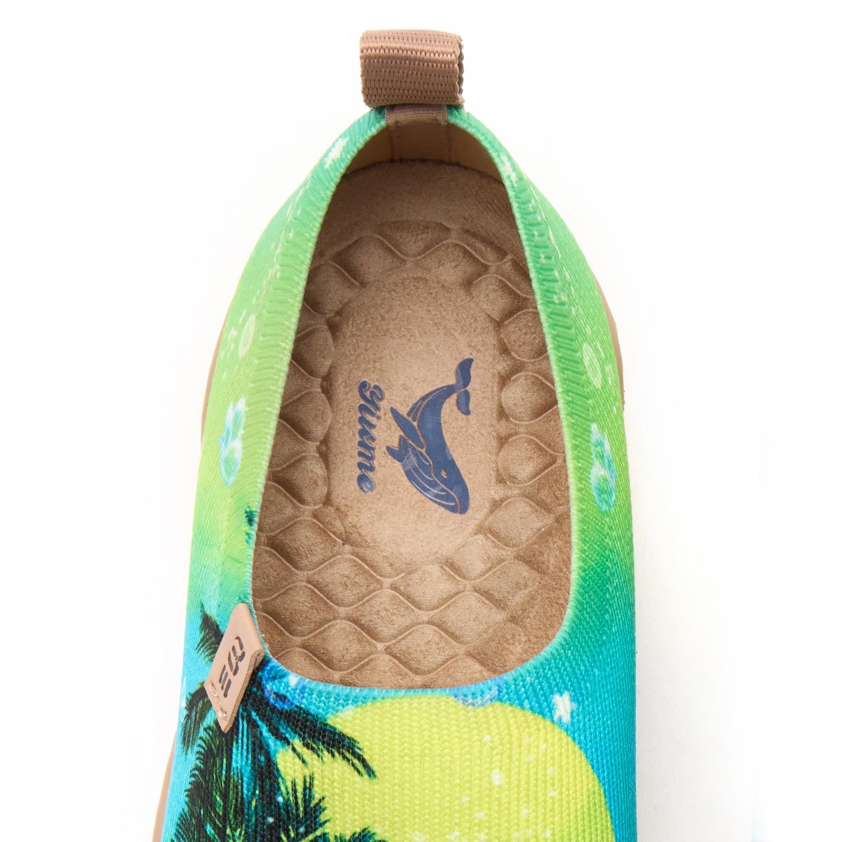 ココナッツパームサン女性用スリップオンシューズペイントキャンバススニーカー