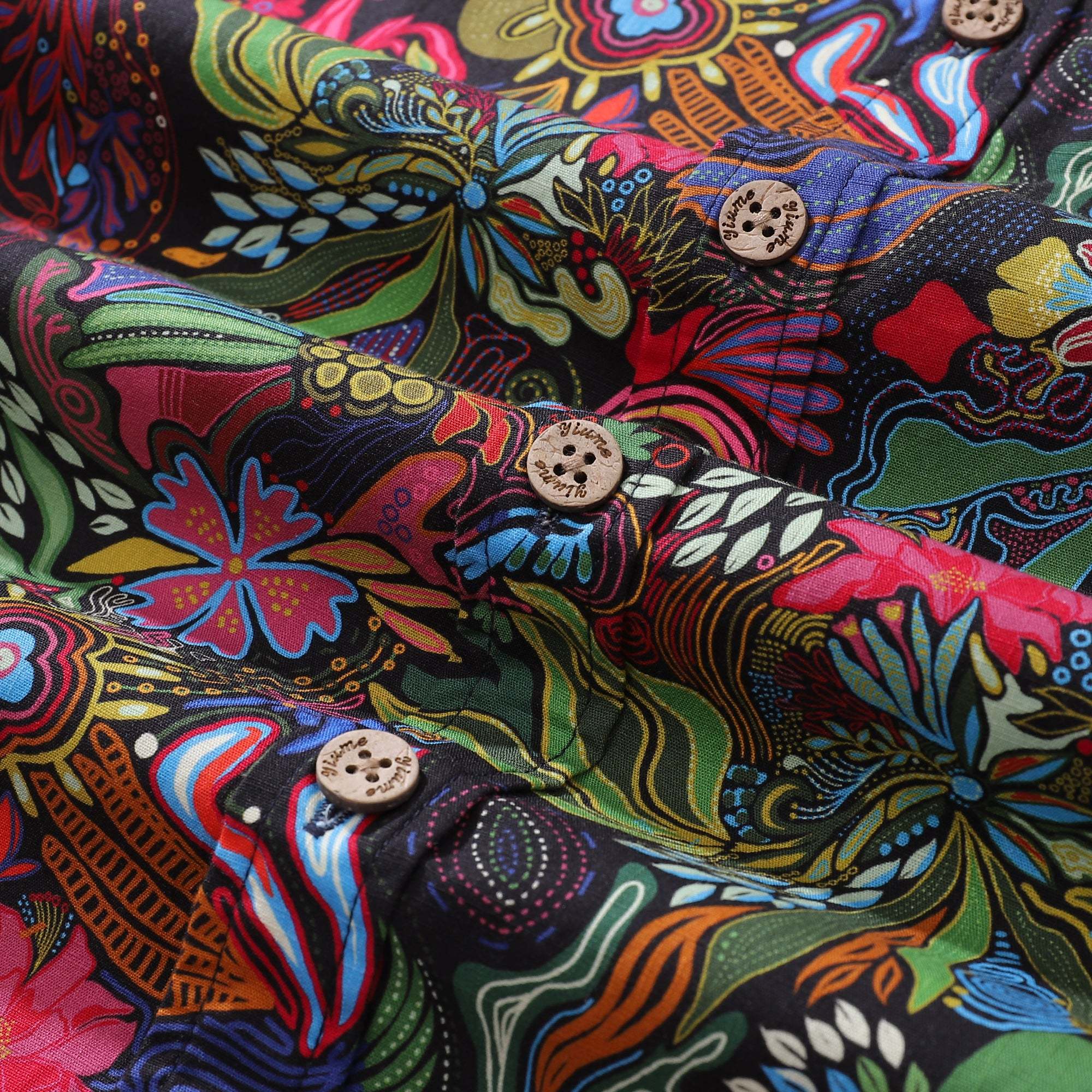 1950s Vintage Hawaiian Shirt For Men Josephine George Plants Shirt
