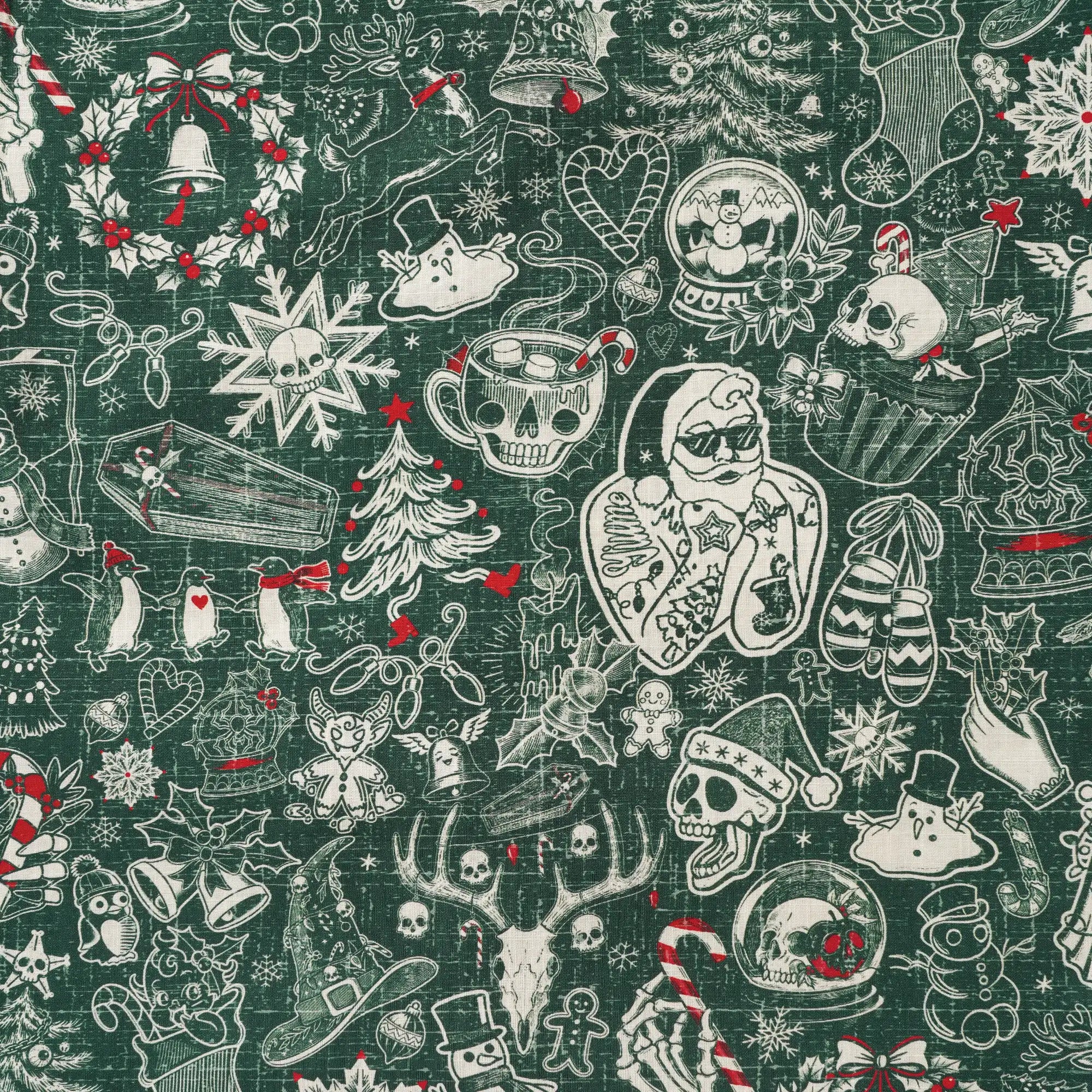 Men's Hawaiian Shirt Short Sleeve Camp Collar 100% Cotton Green Aloha Christmas Party