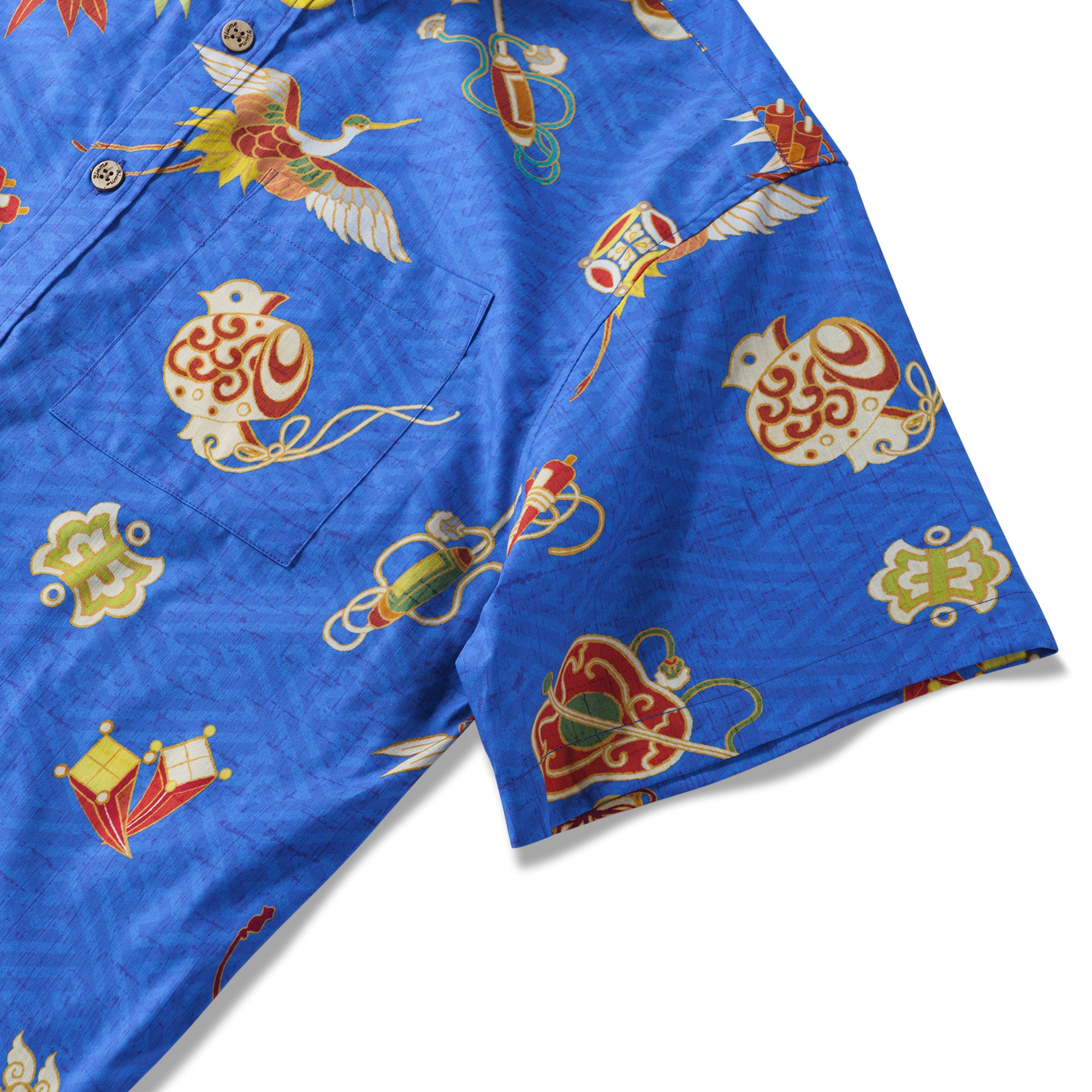 Chemise à manches courtes en coton 100 % pour homme avec boutons Nippon's Treasure Patterns Aloha Hawaiian