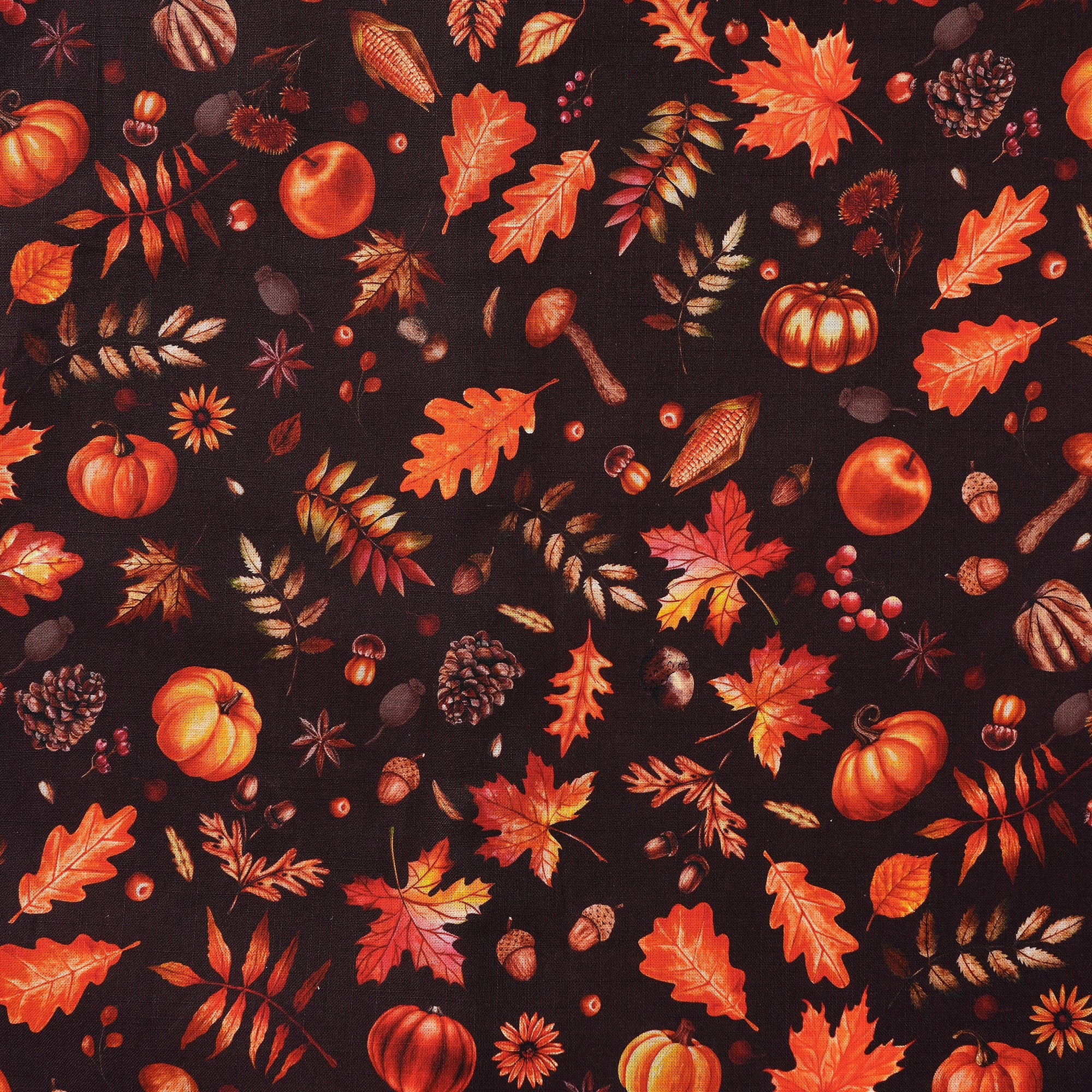 Men's Hawaiian Shirt Long Sleeve Button-down 100% Cotton Brown Aloha Autumn Harvest Festival