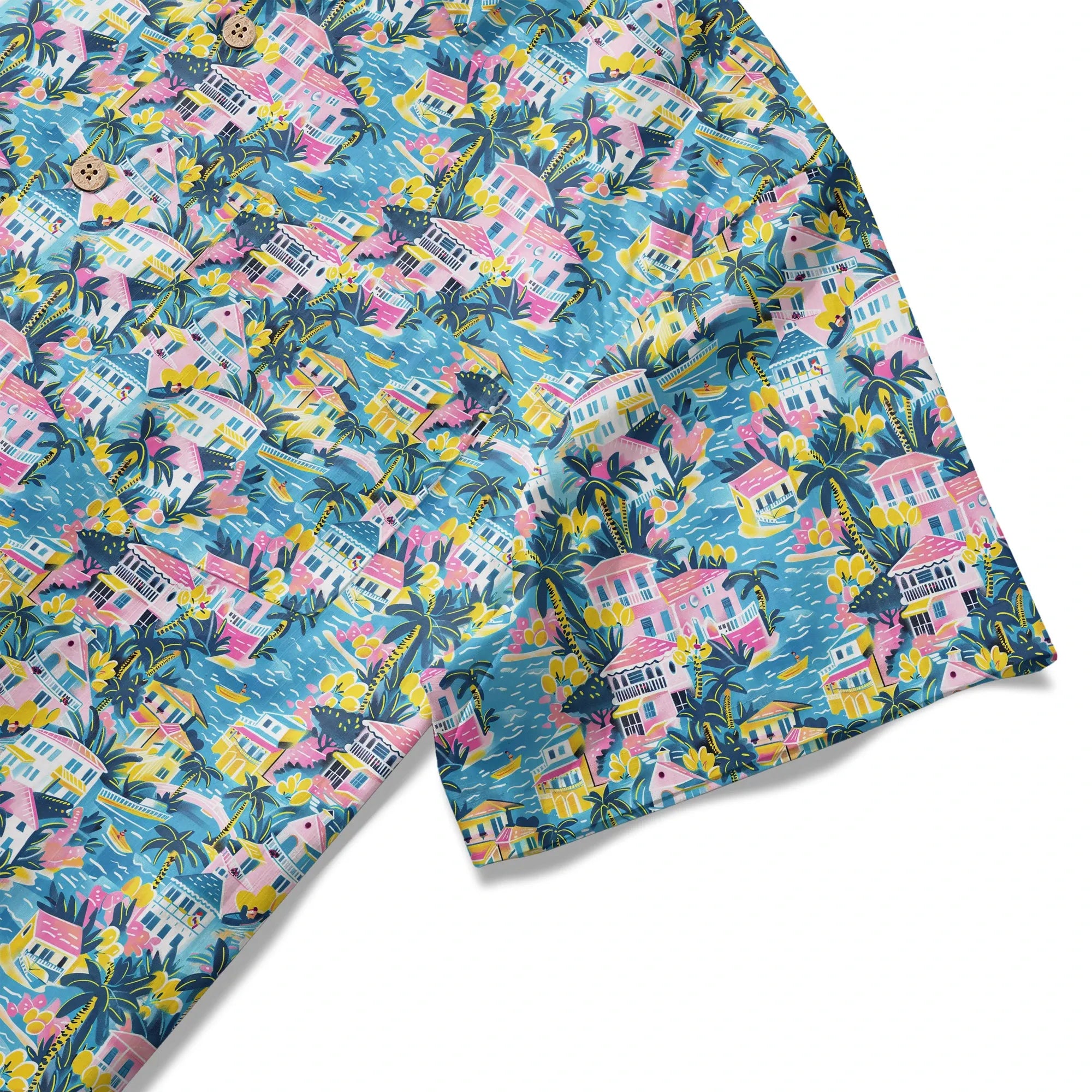 Short Sleeve Button-Up Hawaiian Shirt