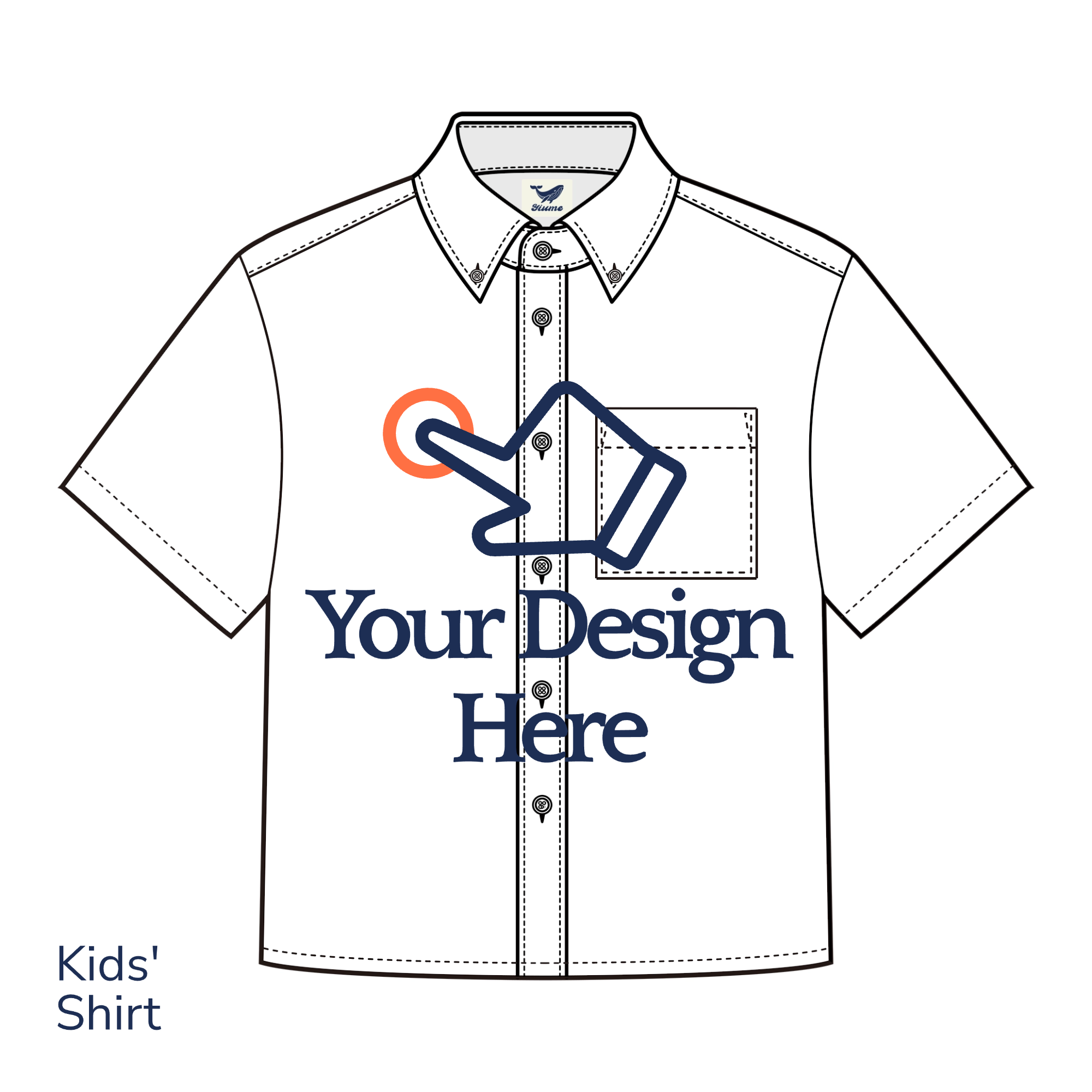 Customized Kids 'Short Sleeve Button-Down-Shirt