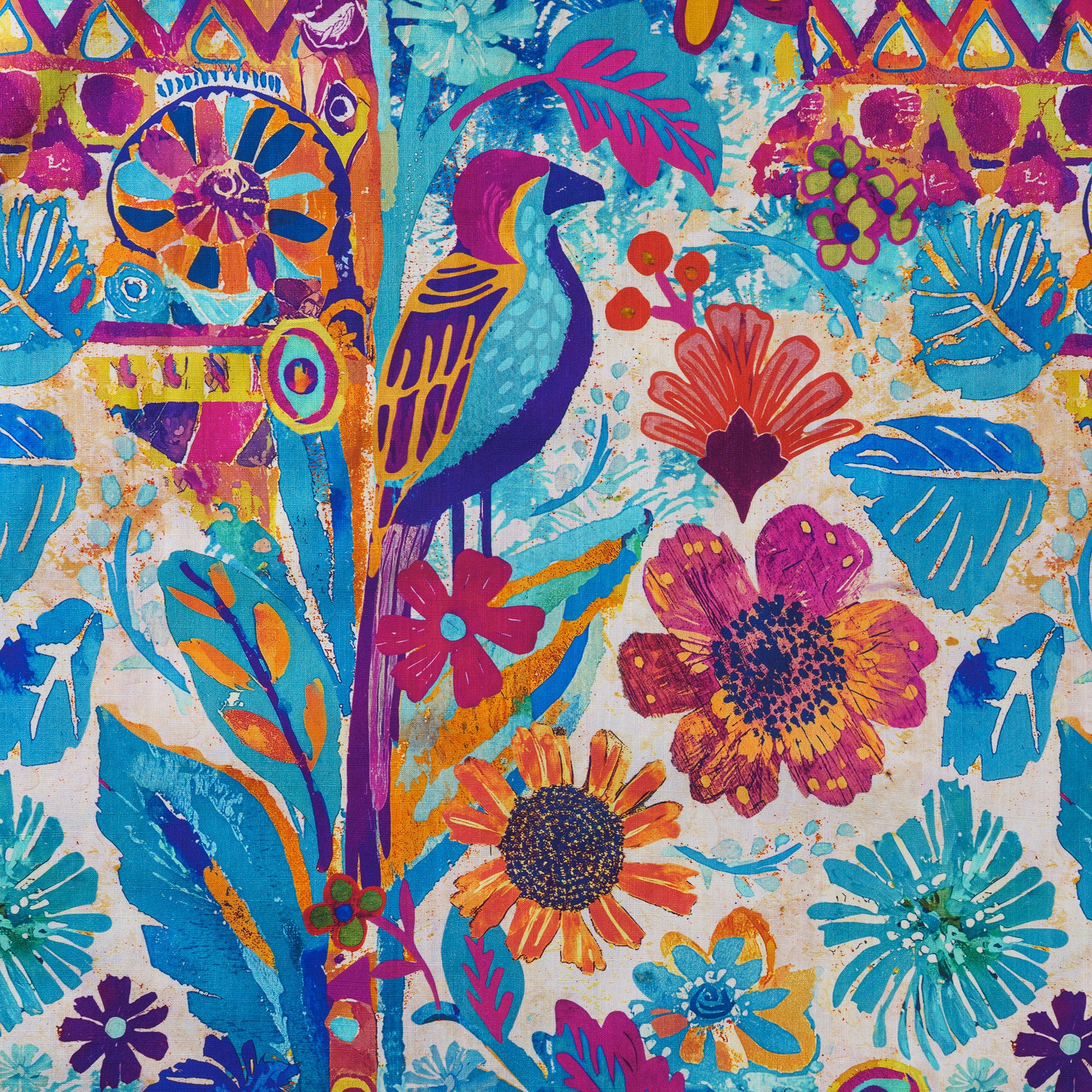 Chemise hawaïenne tropicale 100 % coton pour homme, à manches courtes, col camp, bleue, chemise Aloha