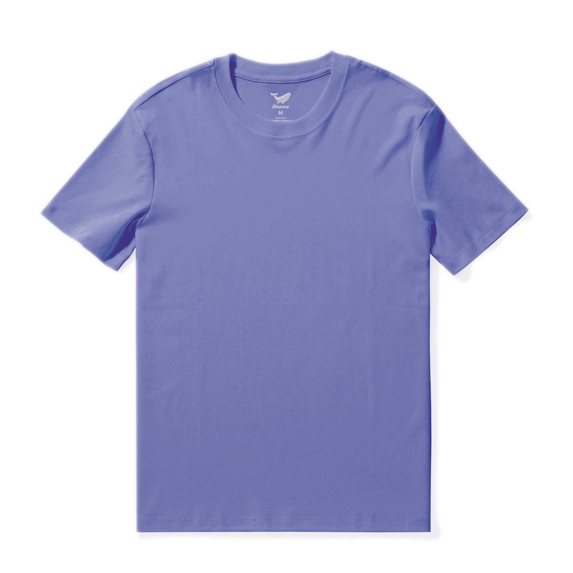 T-shirt hawaïen pour hommes col rond 100 % coton - PERIWINKLE