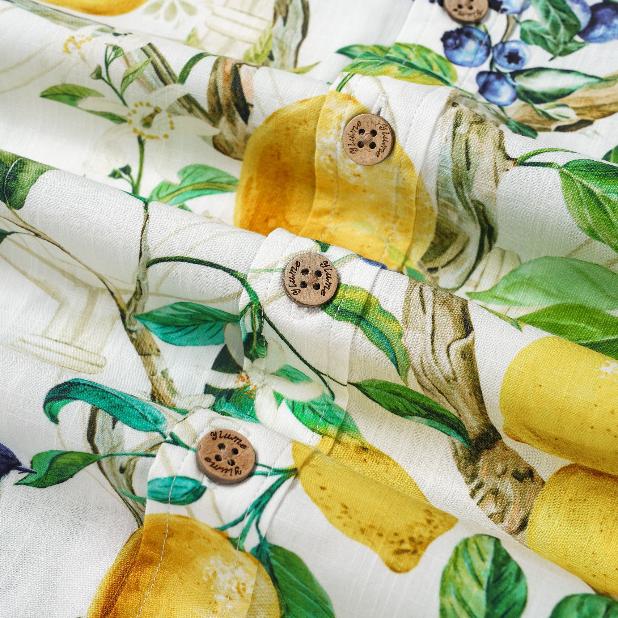 Men's Sicilian Lemon Shirt Button-down Hawaiian Shirt Short Sleeve 100% Cotton Sicilian Lemon Tree Fantasy