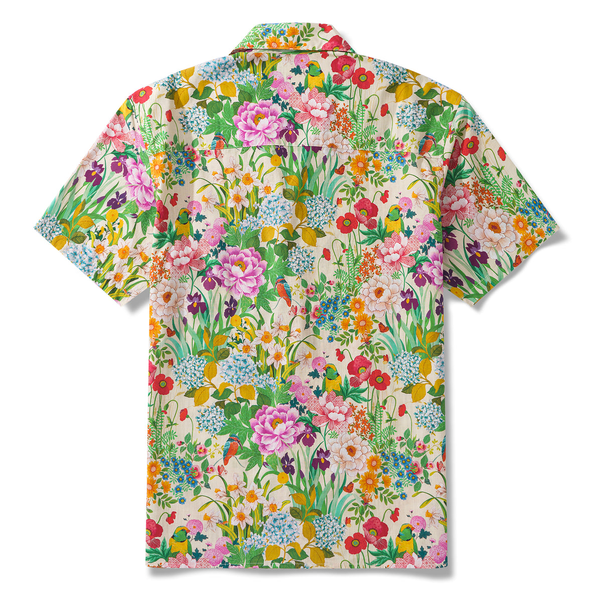 LOUIS VUITTON Virgil abloh cotton Monogram Hawaiian Short sleeve shirt flour  HJS04W White multicolor S