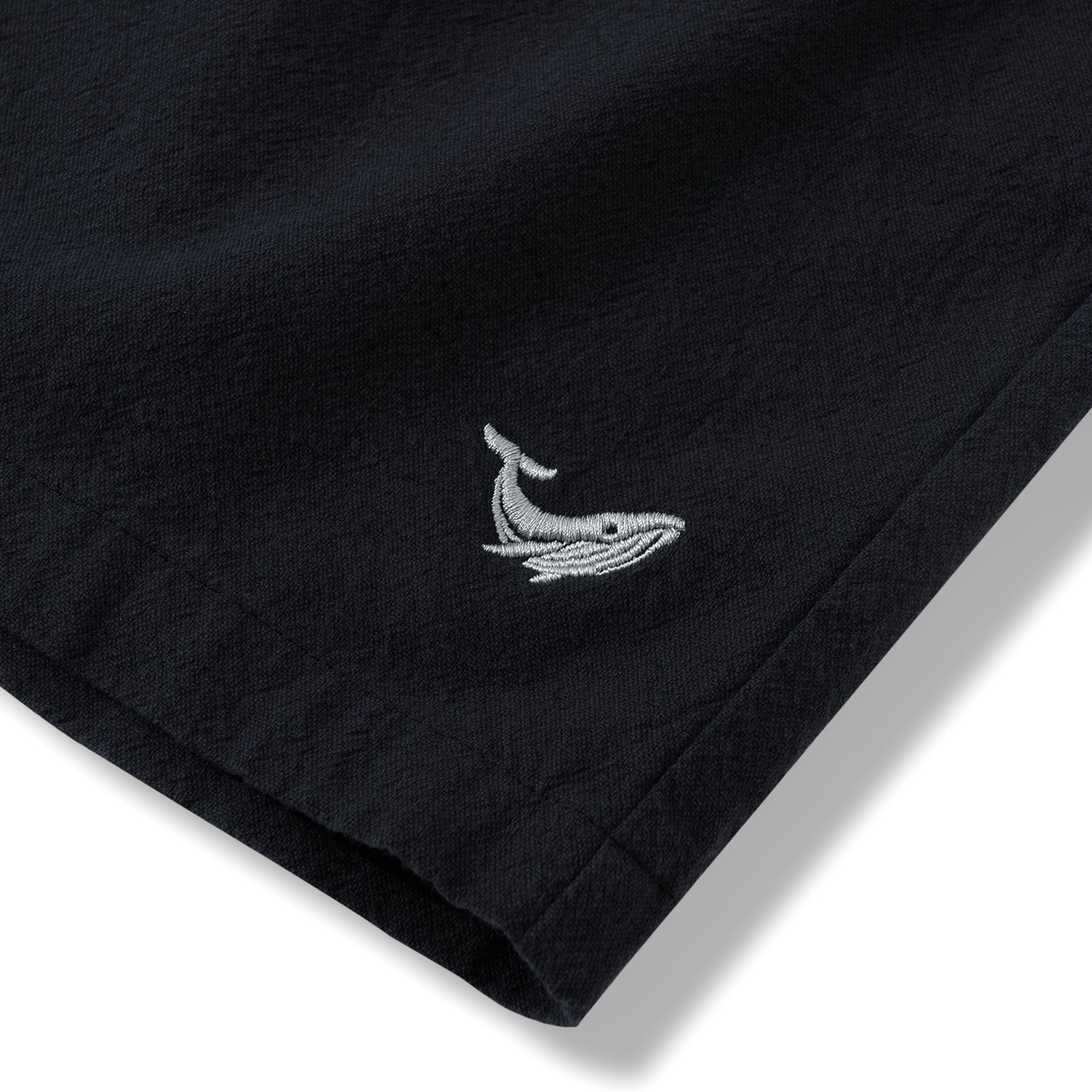 Shorts en lin pour homme, taille mi-haute, coupe droite Bermuda 8-10 pouces, shorts à 5 poches - NOIR Version 3.0