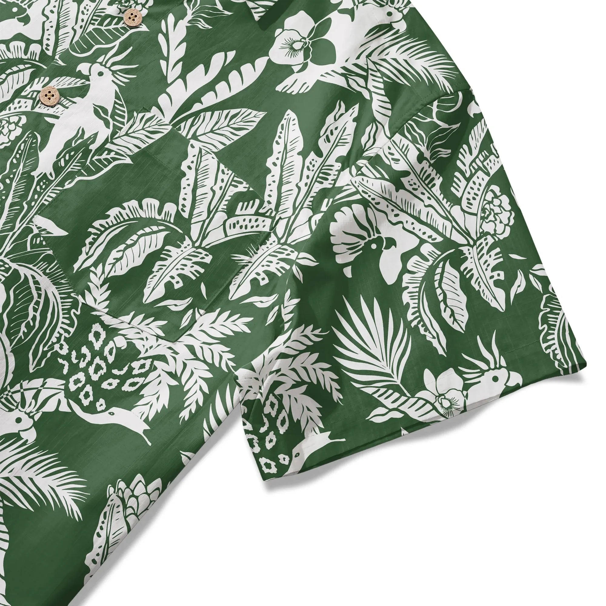 Back view of Men's Tropical Hawaiian Shirt